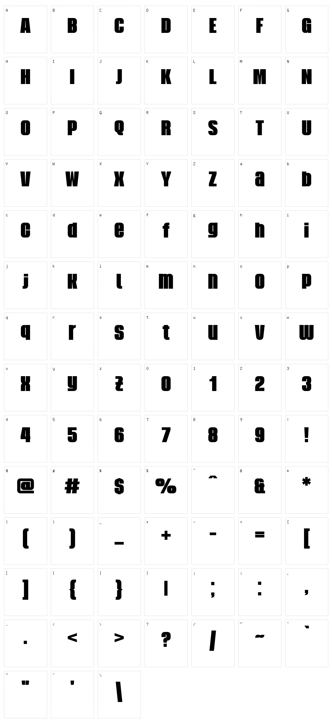 Memesique Character Set