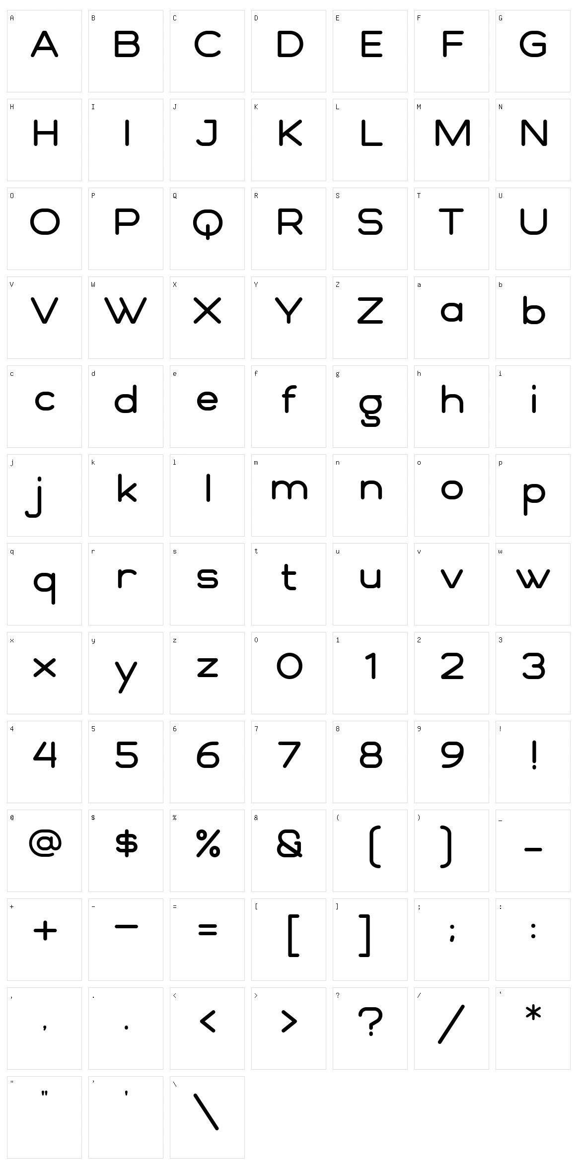 Meragen Character Set
