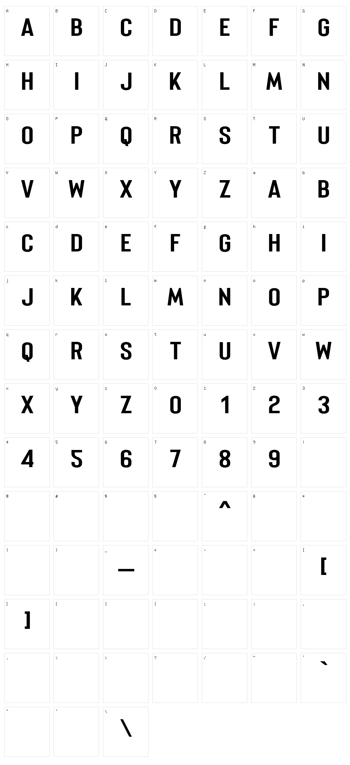 Merhique Character Set