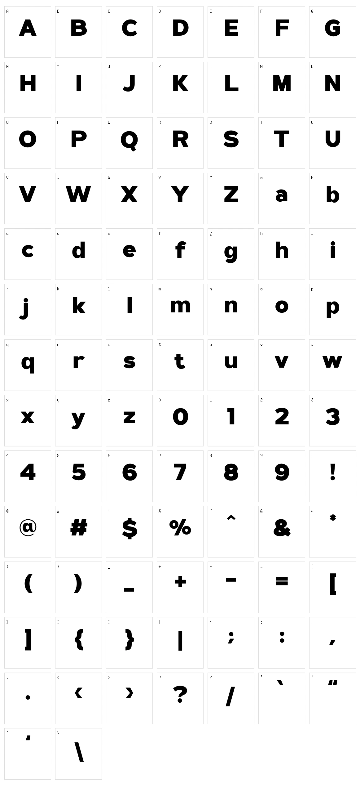 Merich Character Set