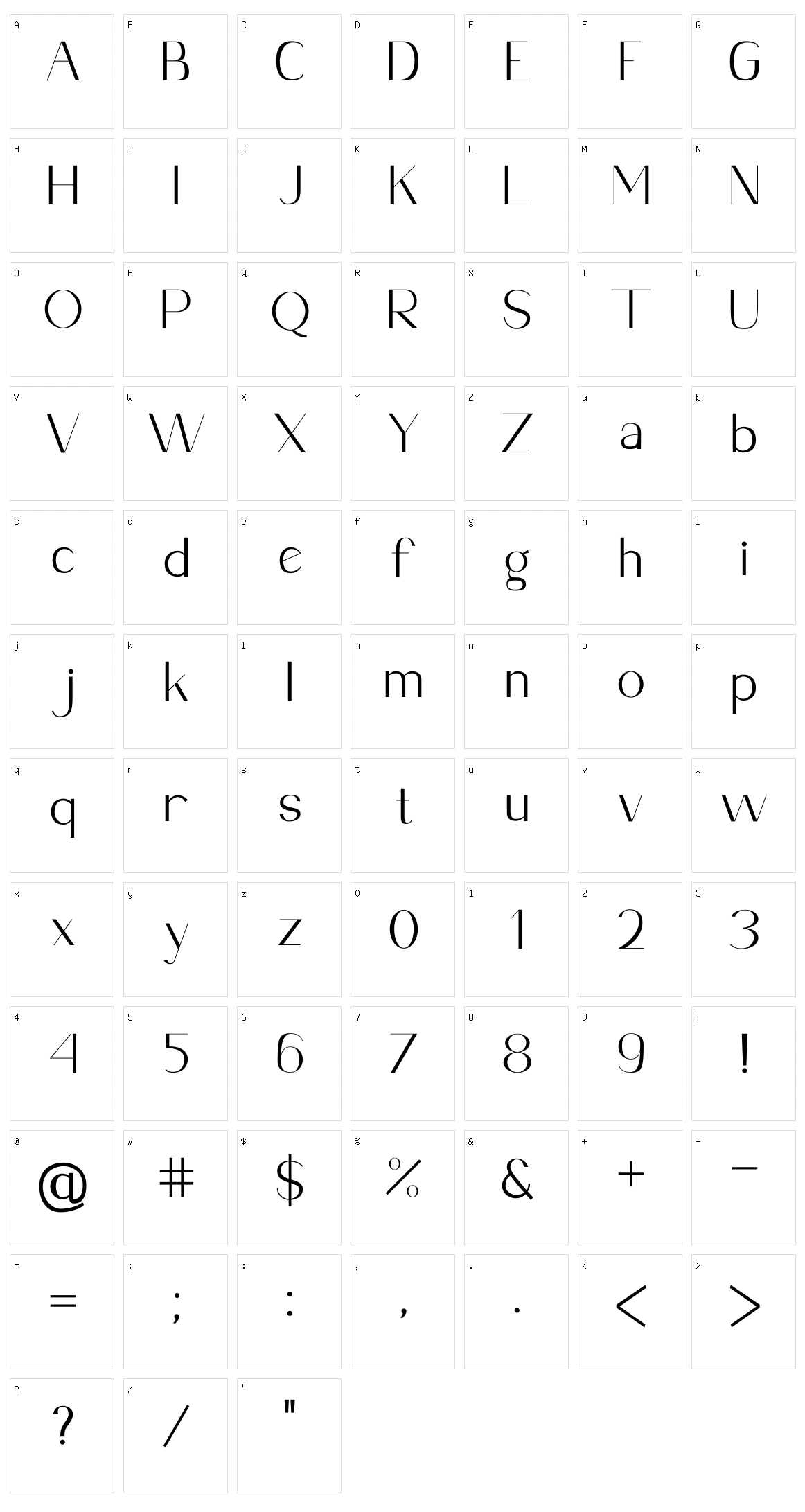 Michigan Character Set