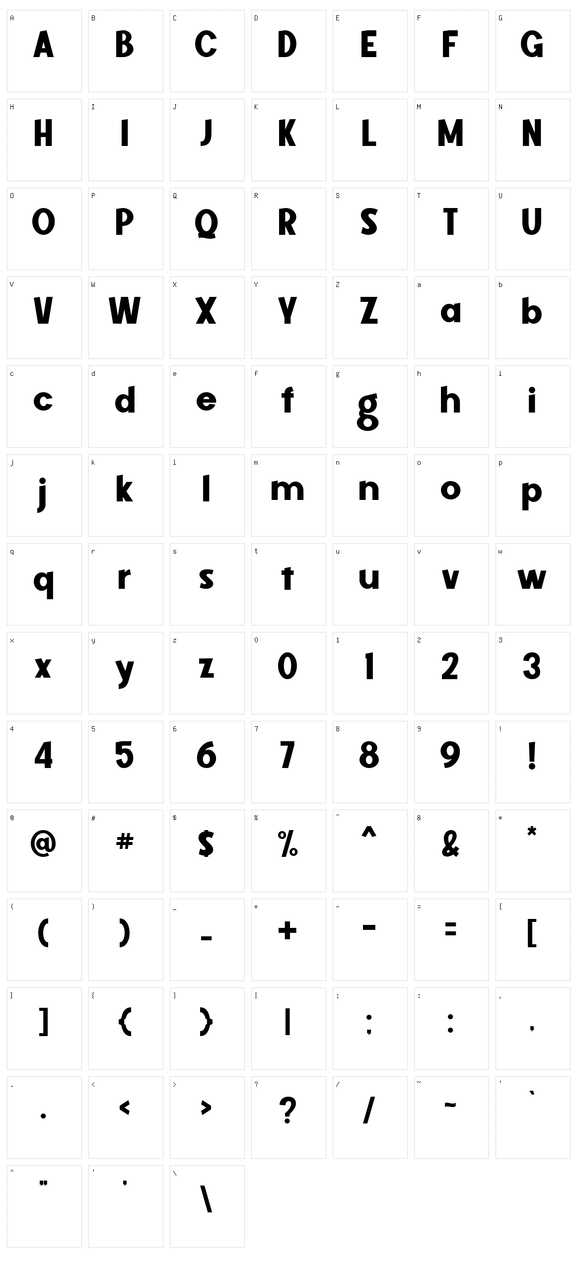 Midnight Workers Character Set