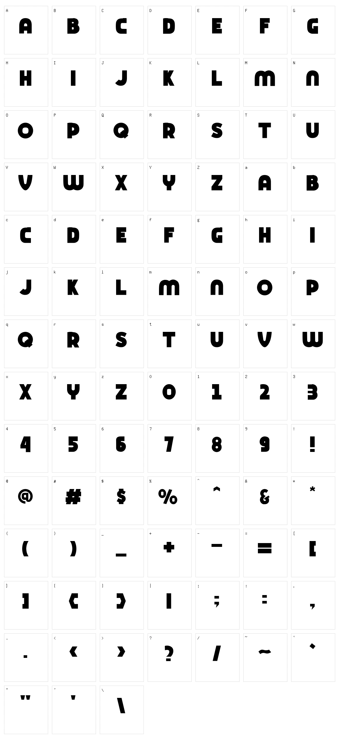 Minison Character Set