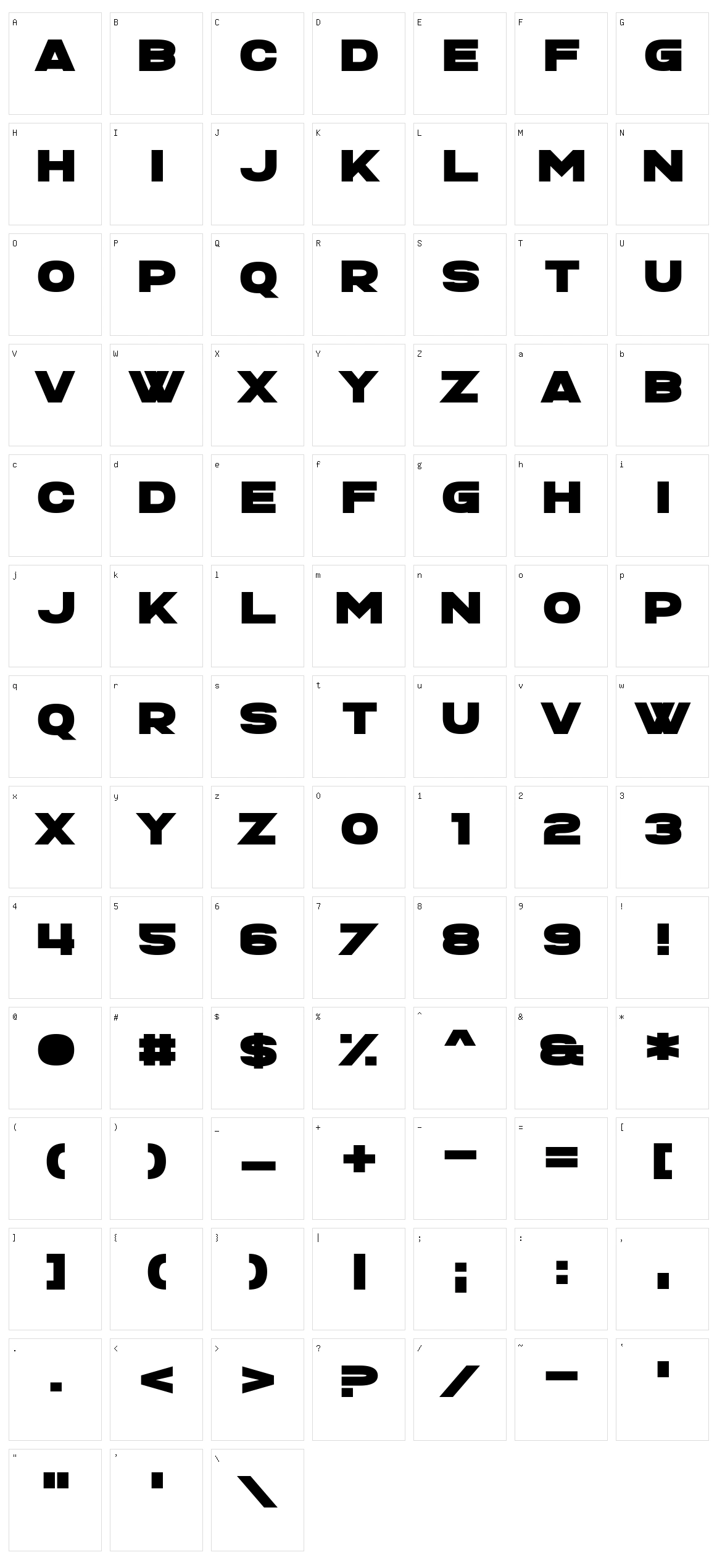 Ministry of Moron Character Set