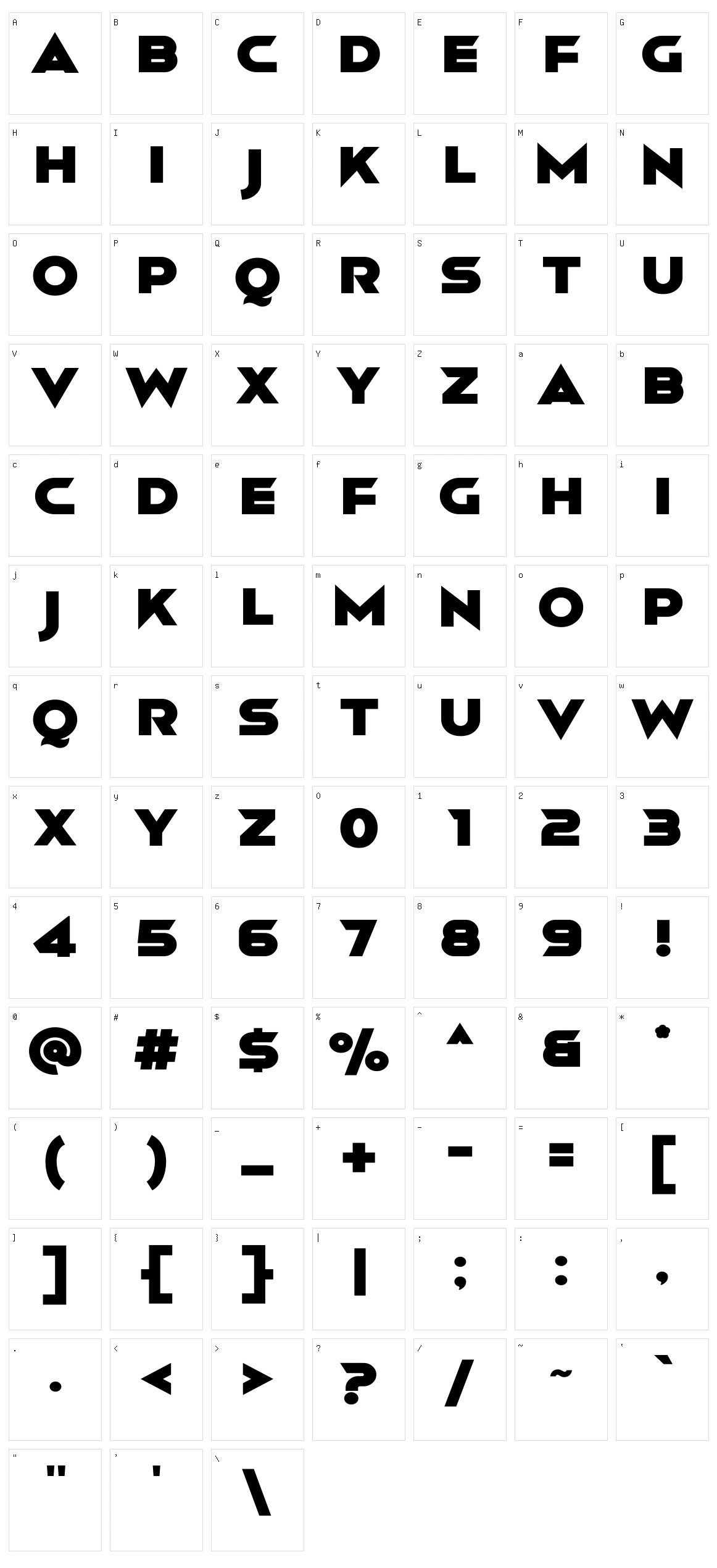 Mismo Character Set