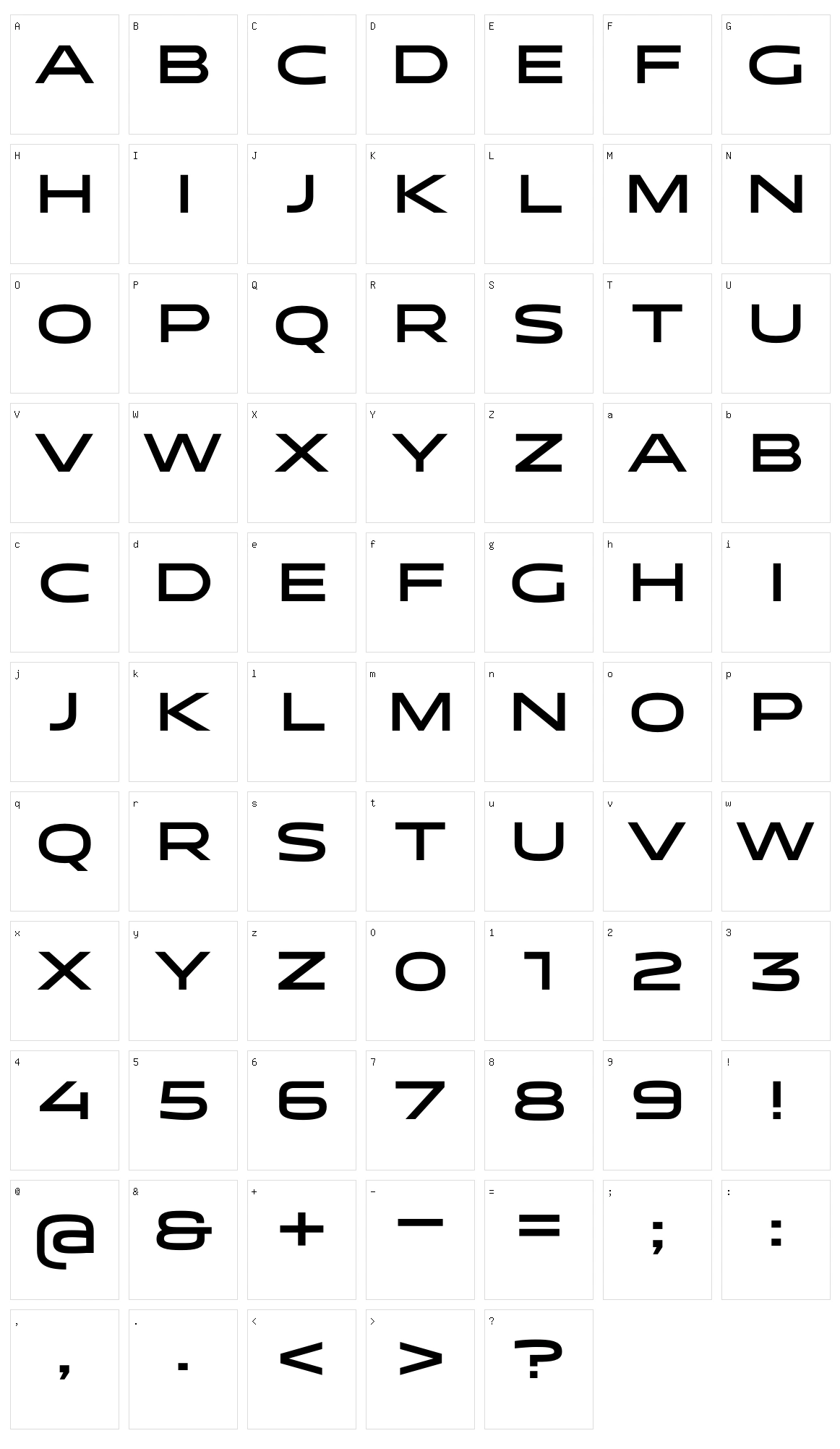 Modius Character Set