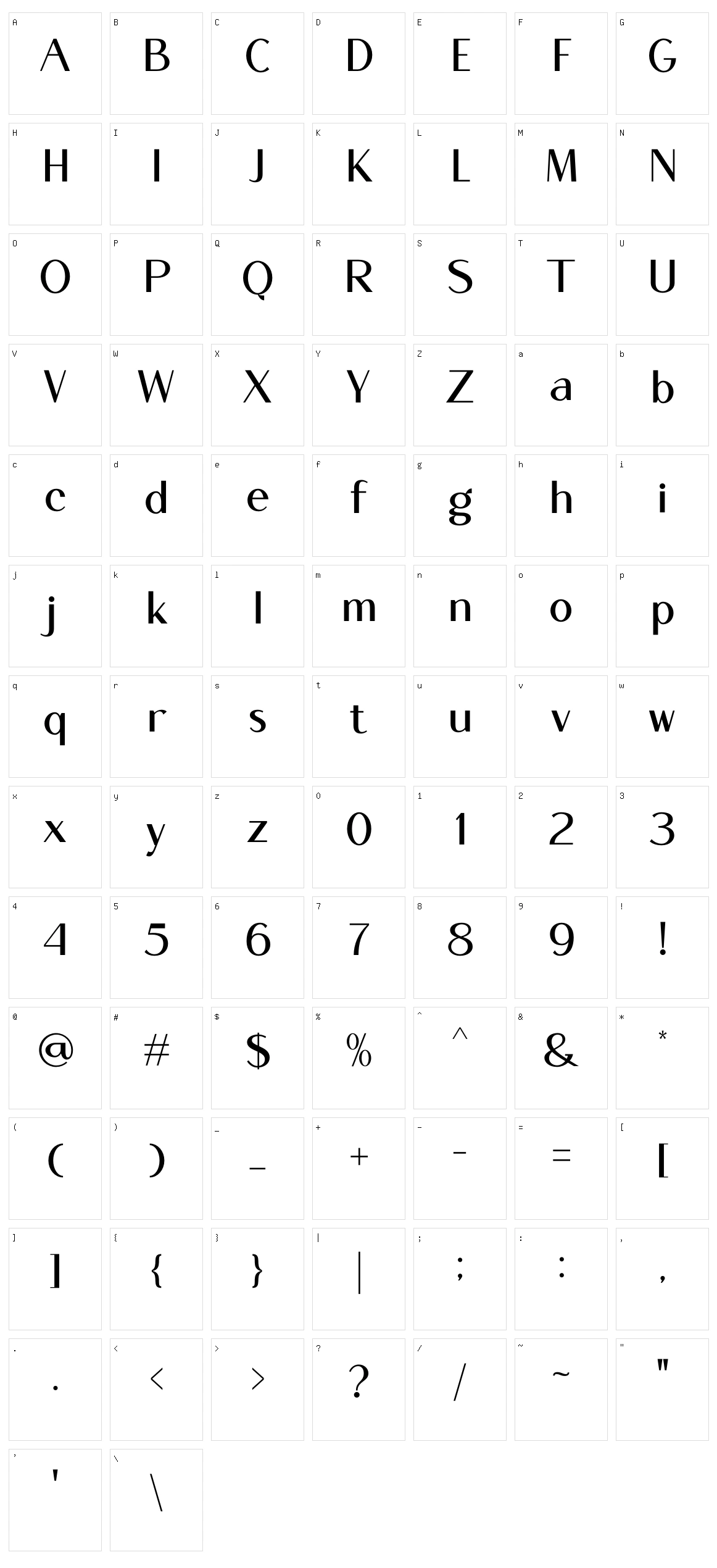Mogen Character Set
