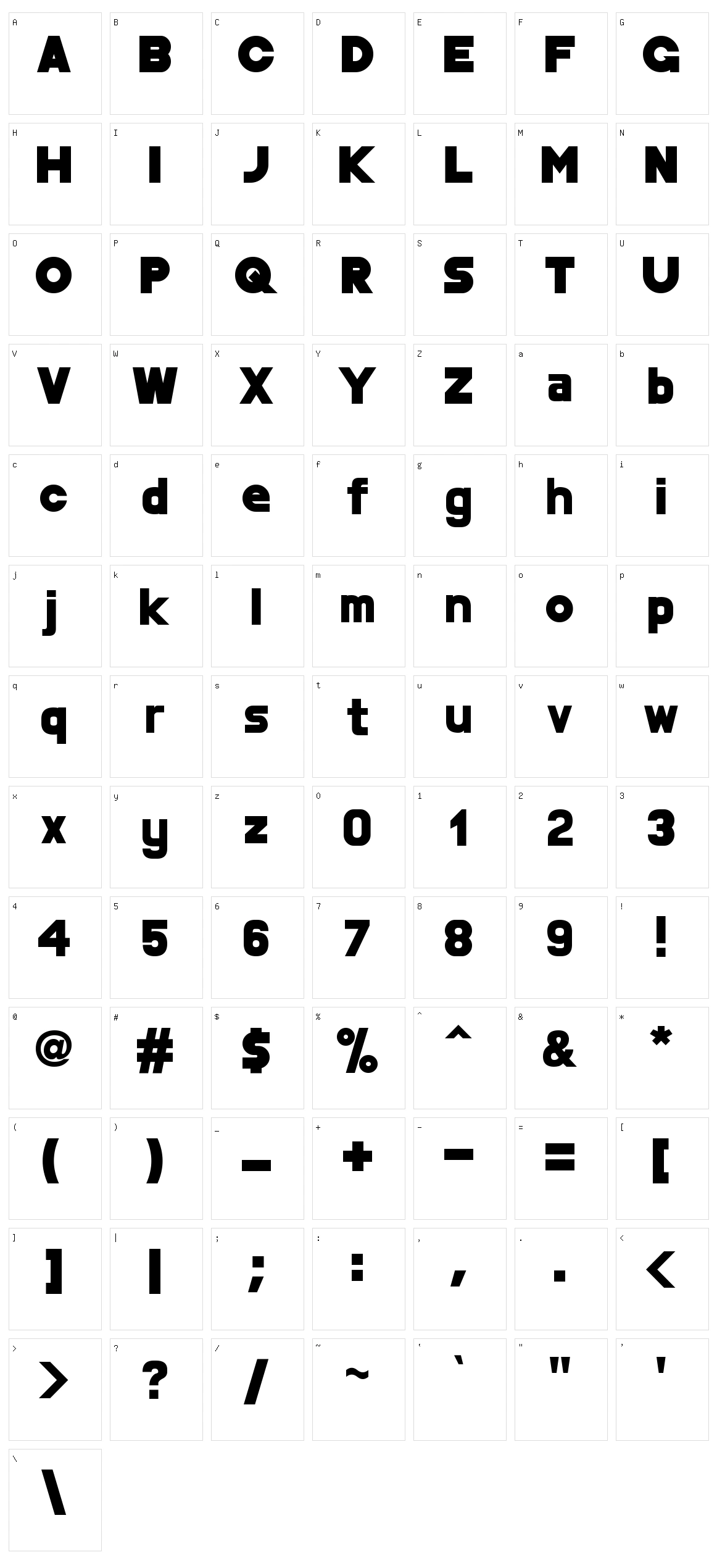 Mondo Cane Character Set