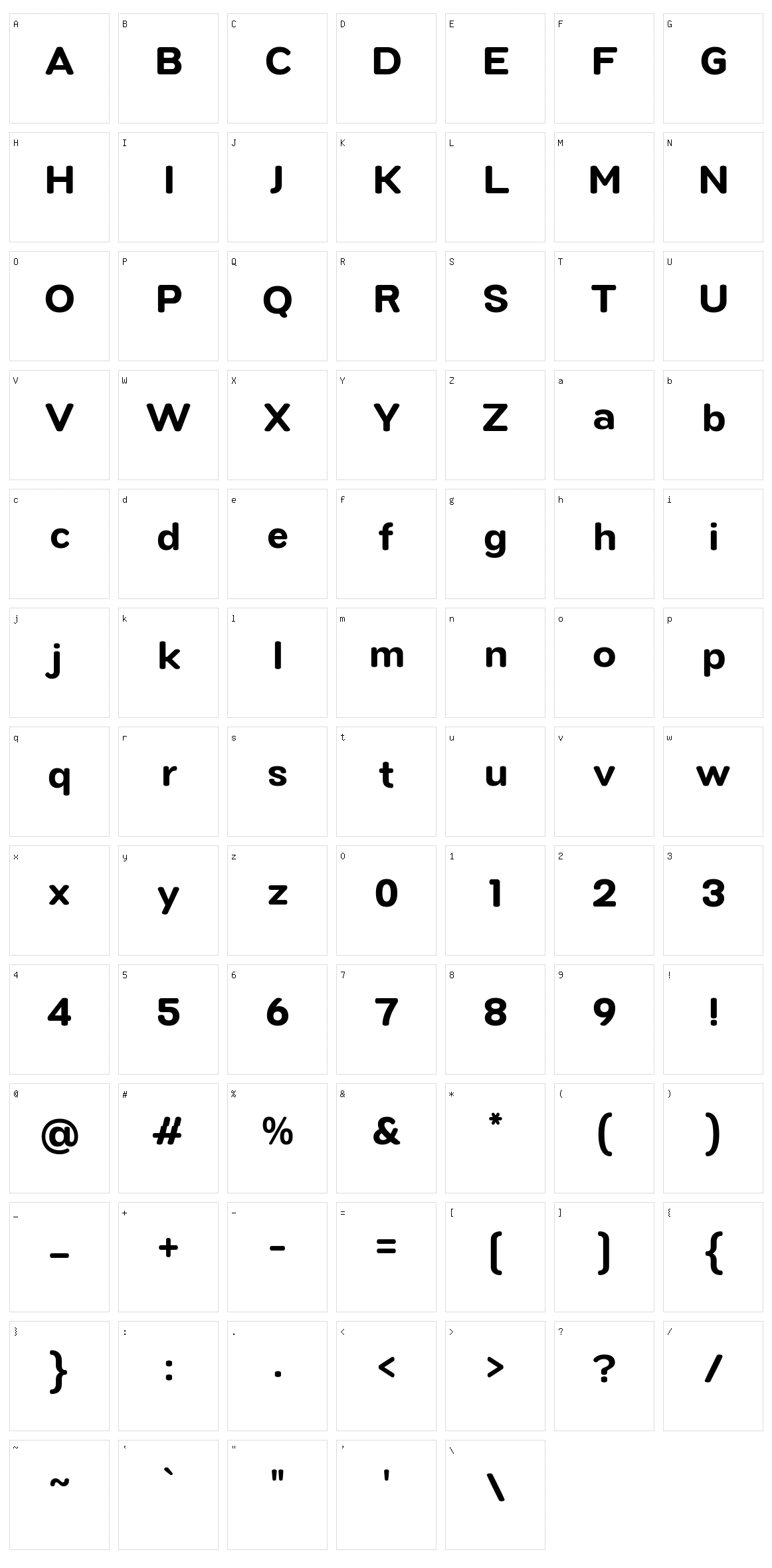 Monkhang Character Set