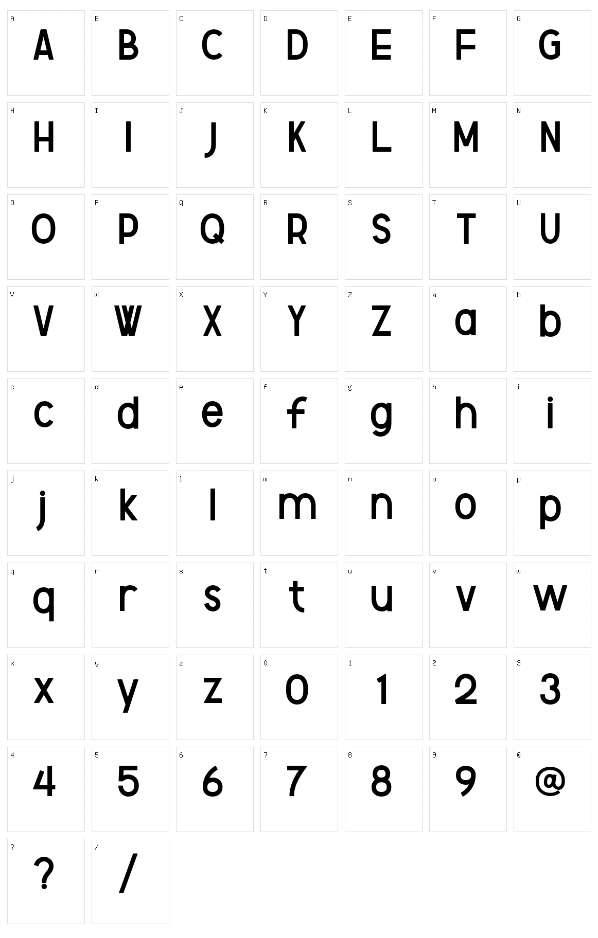 Monolog Character Set
