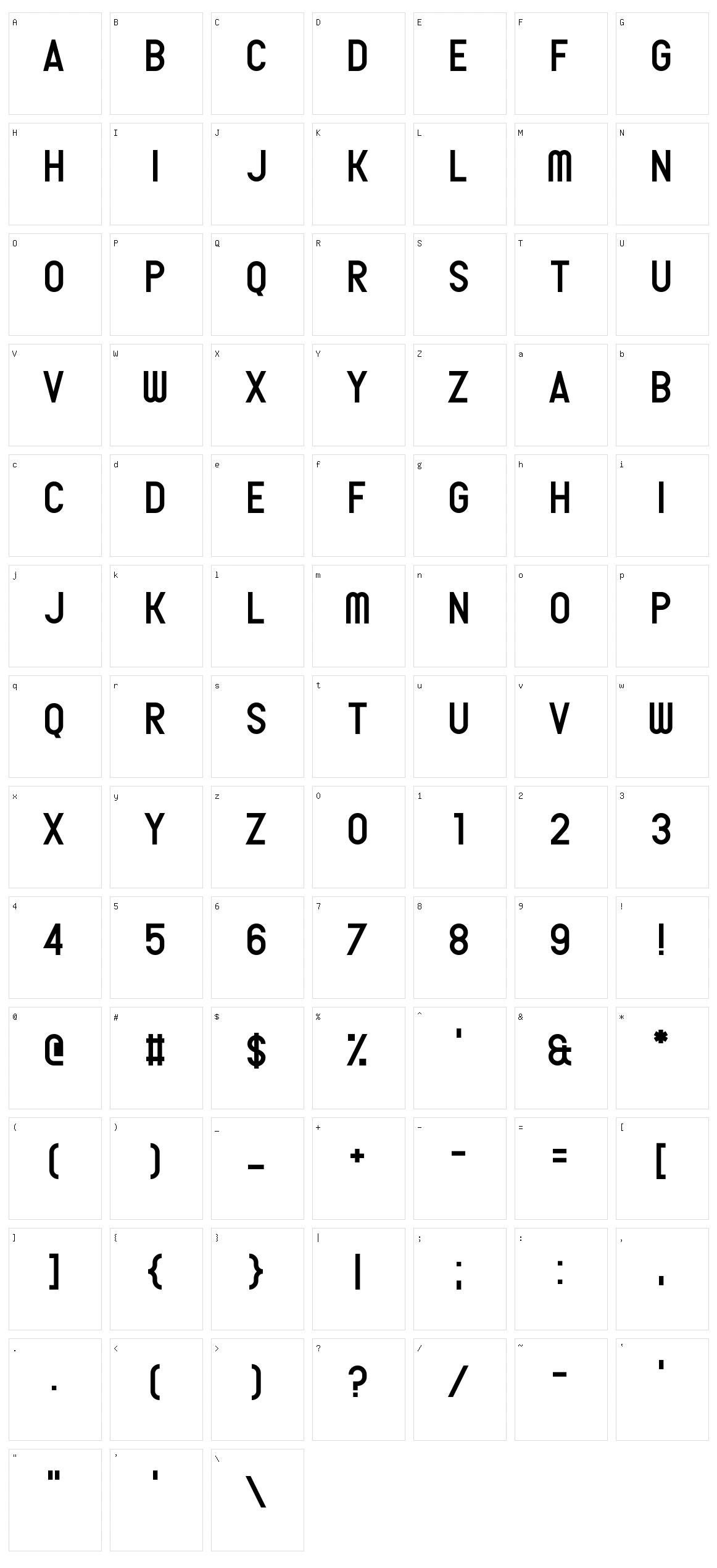 Monster Twenty Character Set