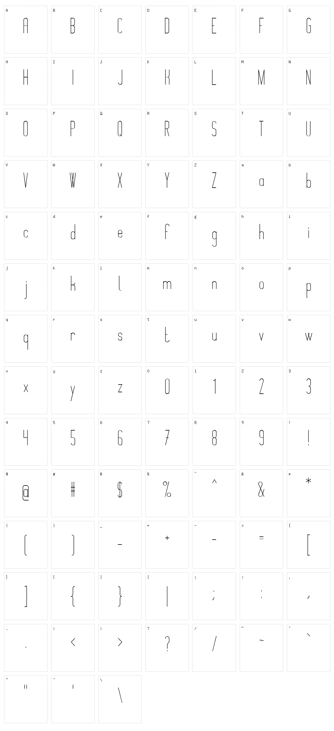 Montepetrum Character Set