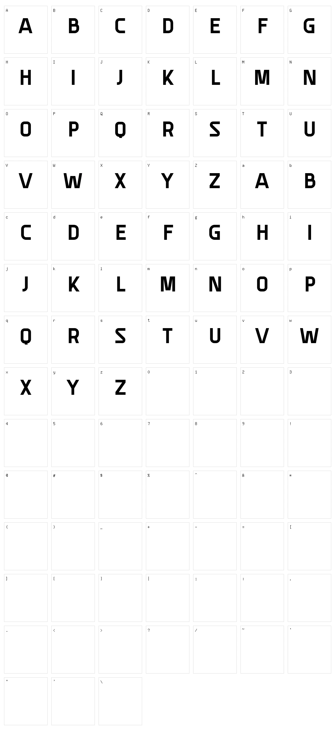 Montsalvat Character Set