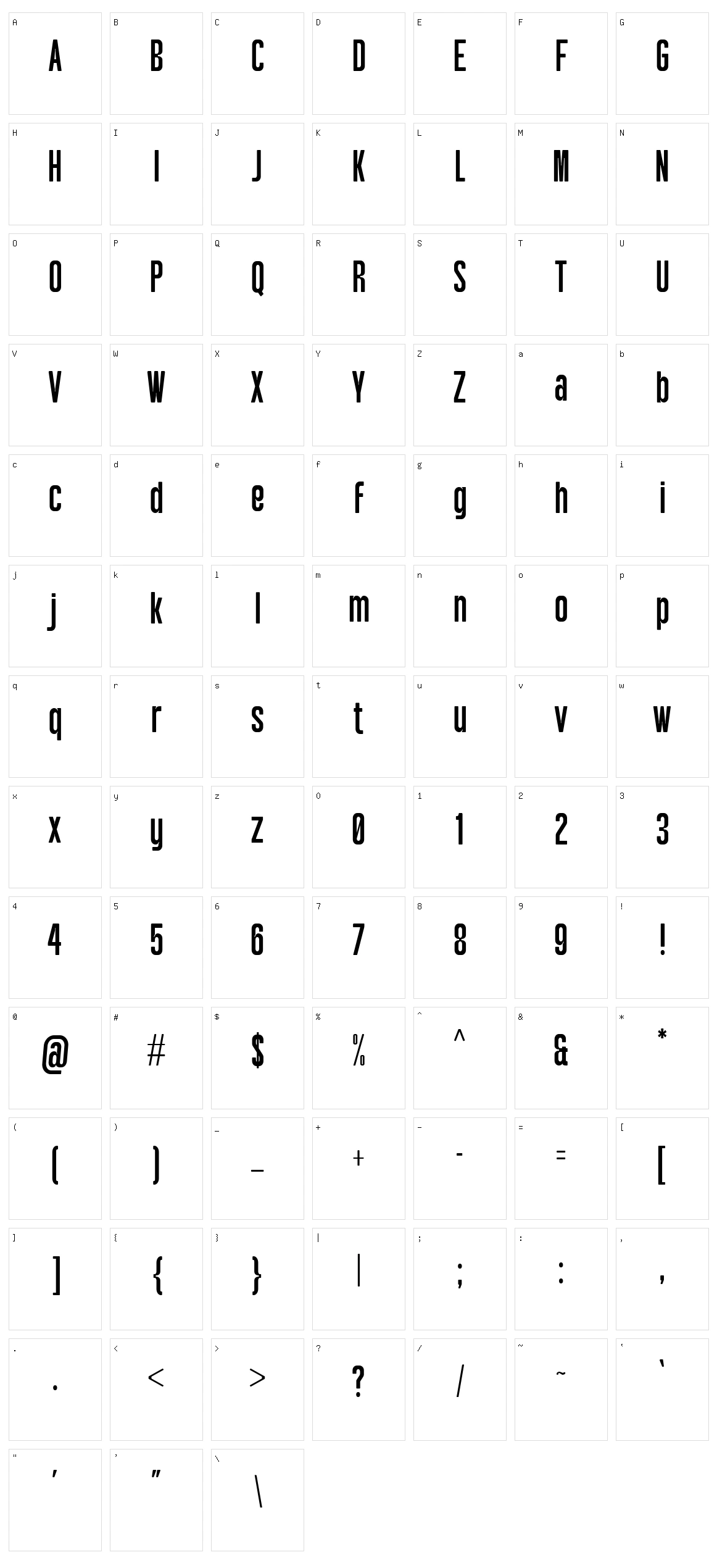 Morguns Character Set