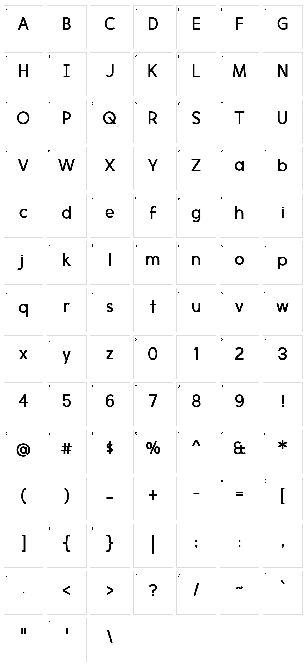 Morningtype Character Set