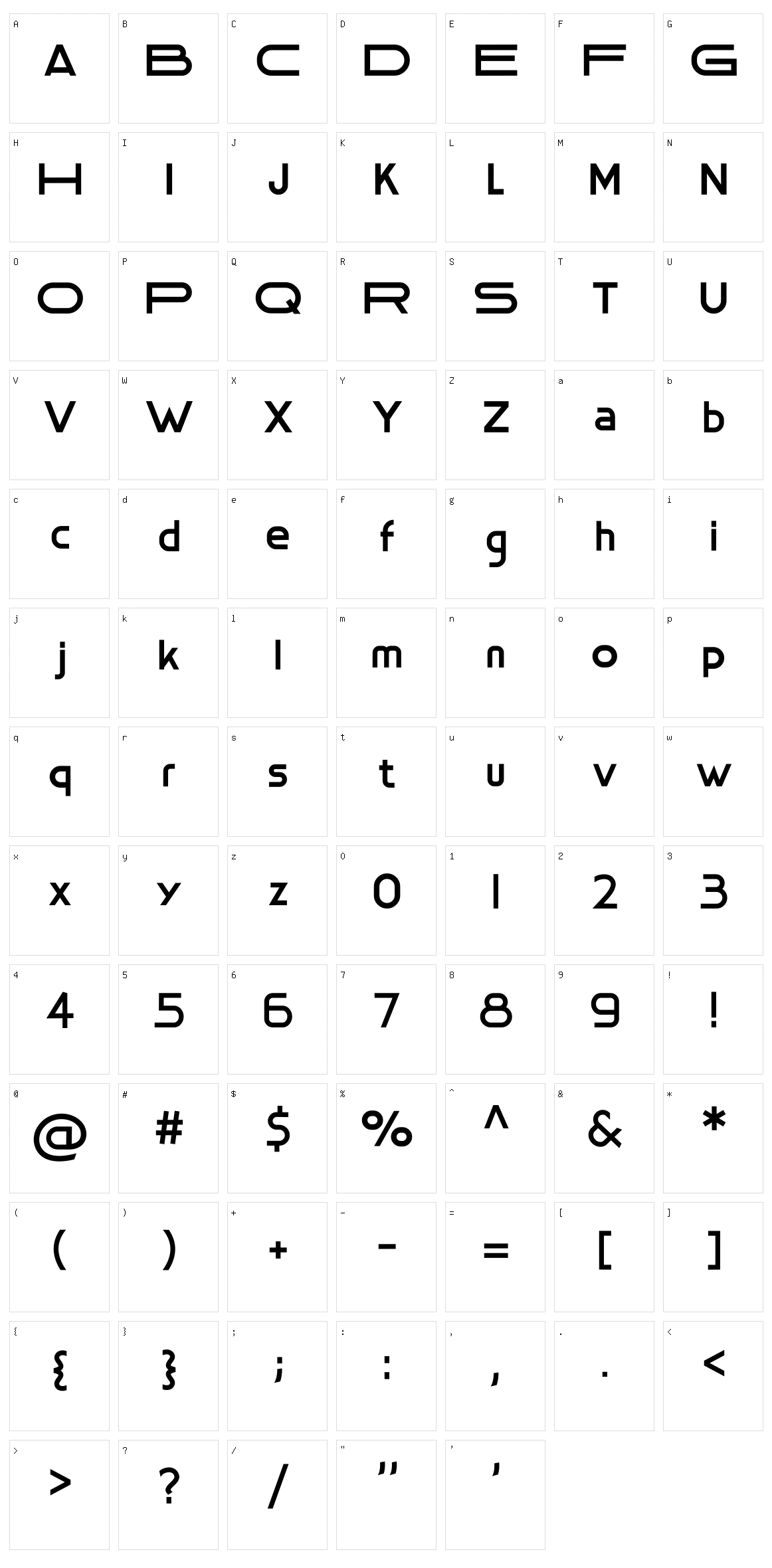 Morsa Character Set