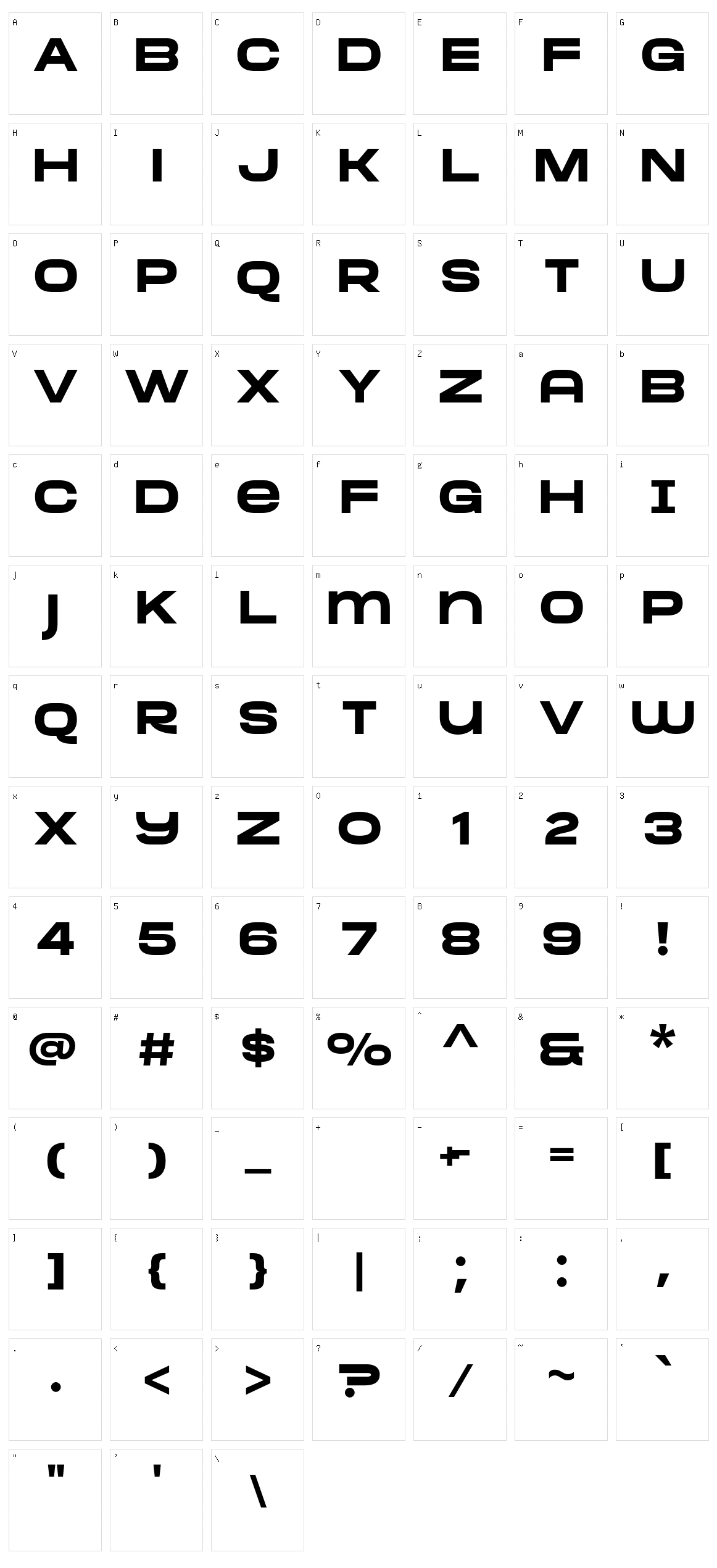 Mortend Character Set