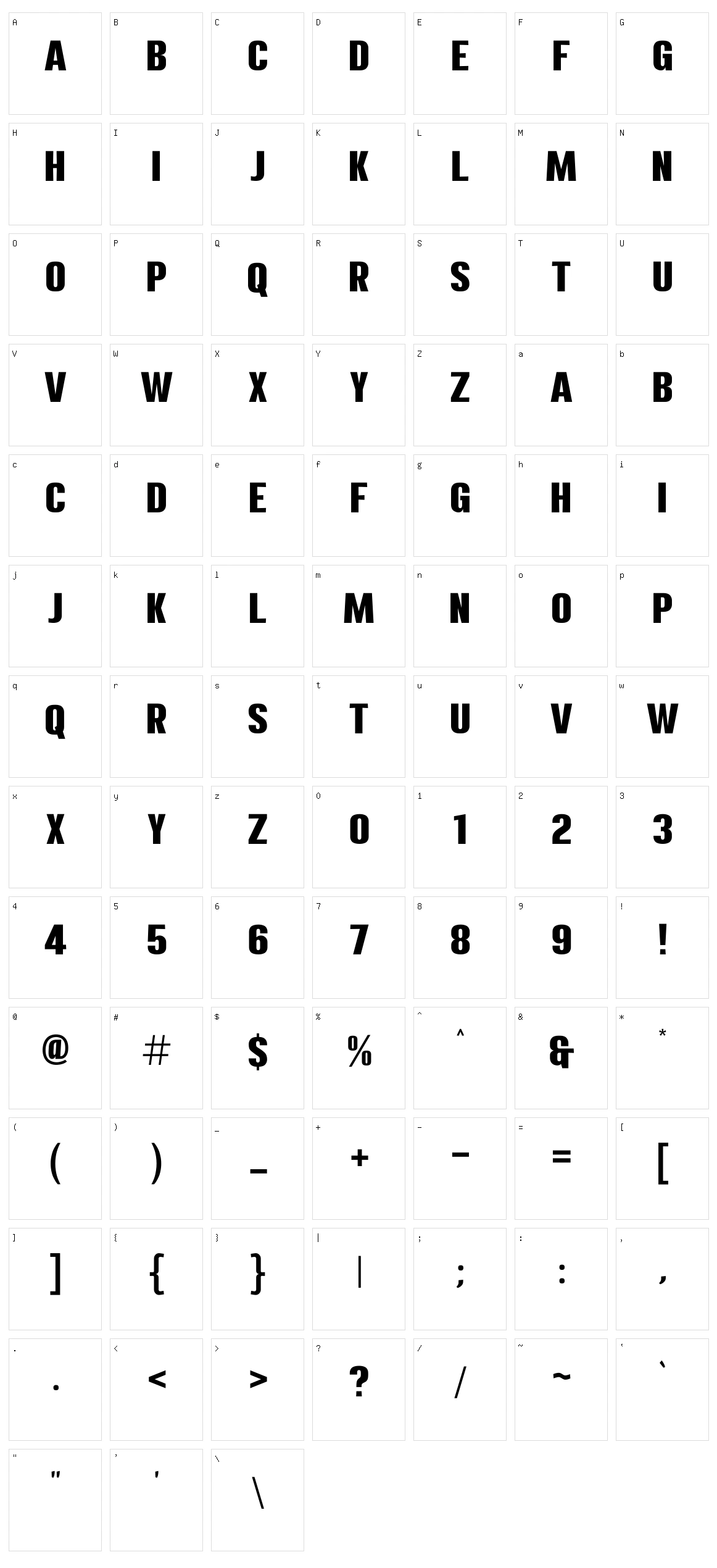 Mothem Character Set