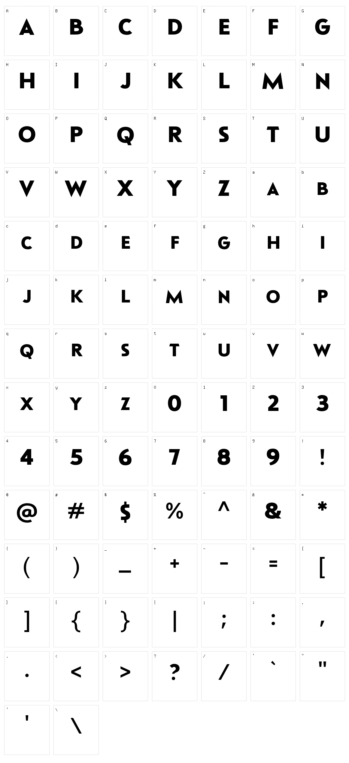 Motivion Character Set