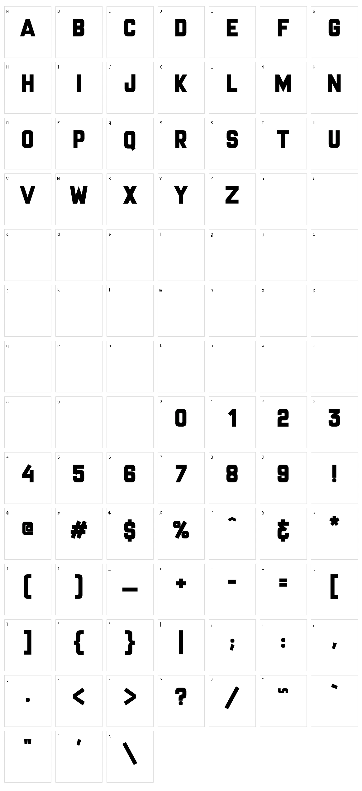 Mr Headlines Character Set