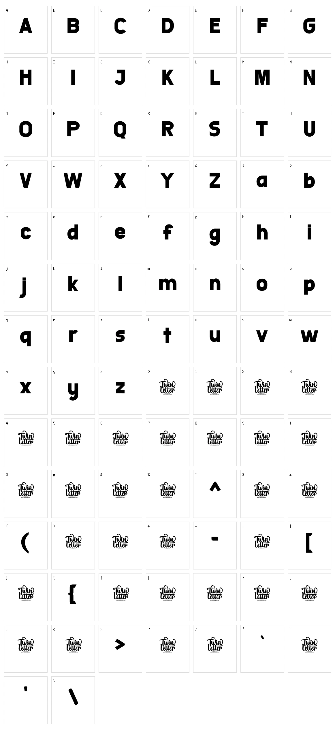Mulane Character Set