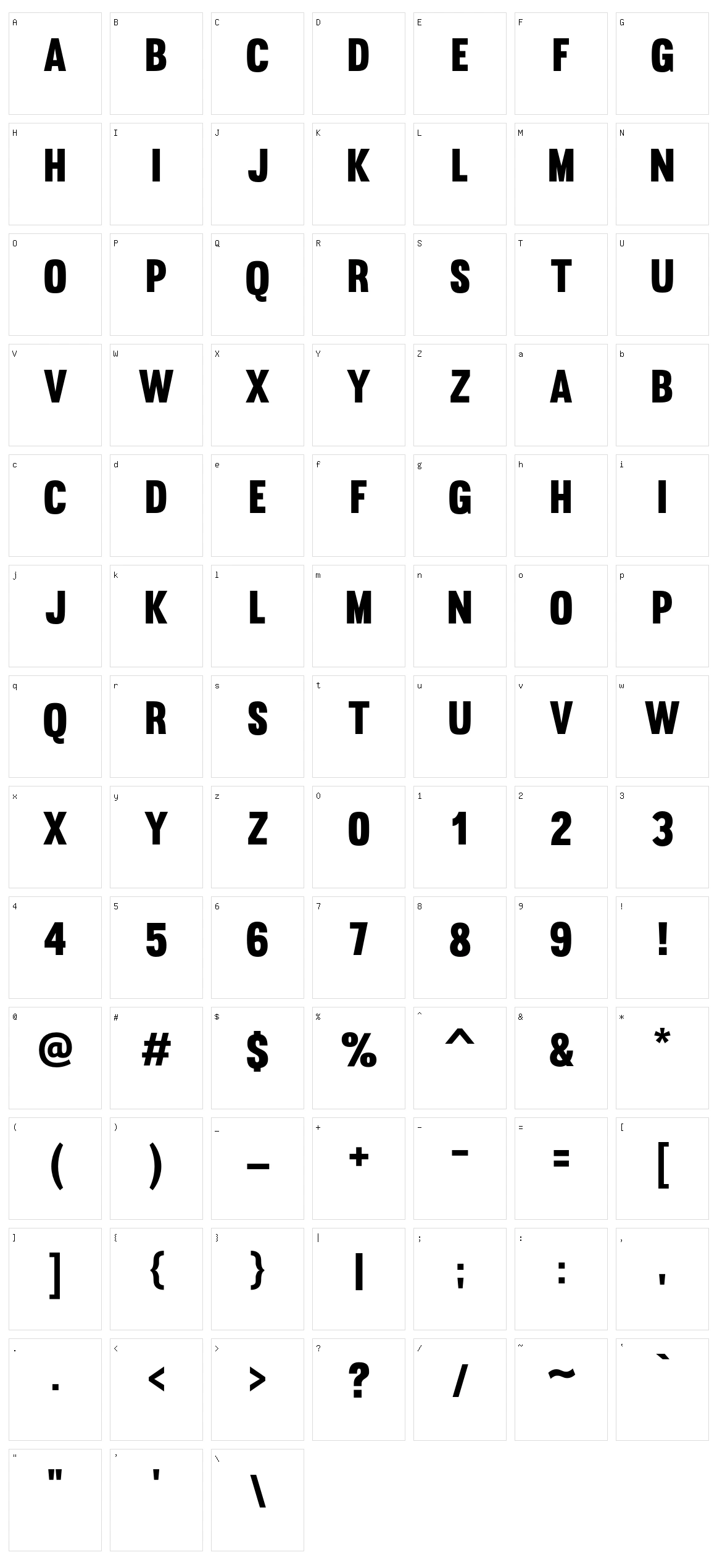Muro Character Set