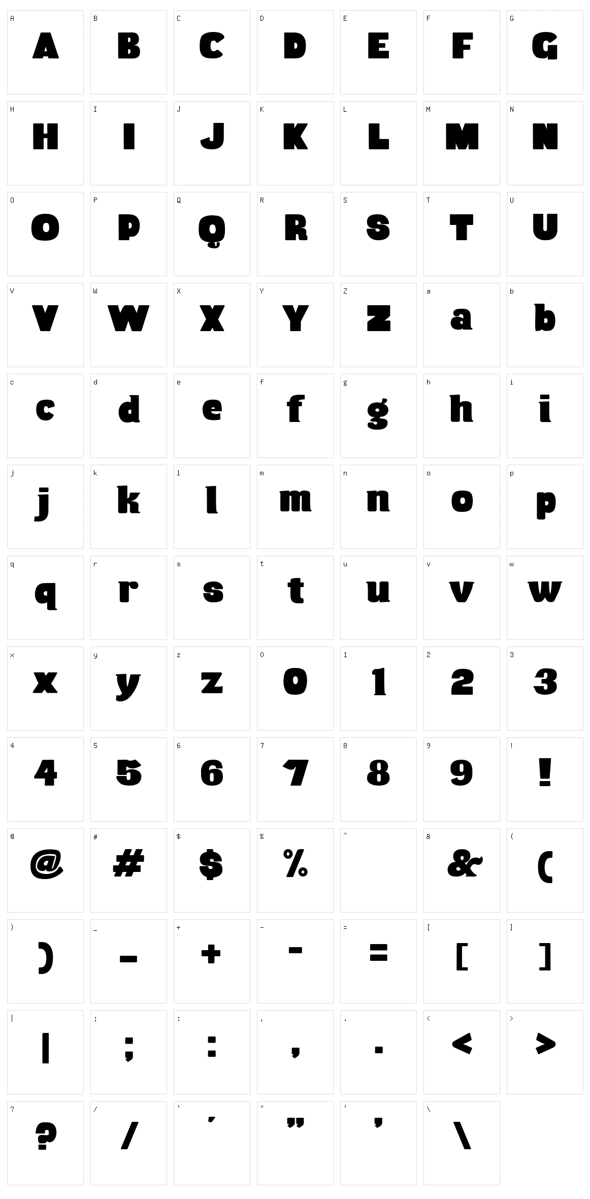 Musa Character Set