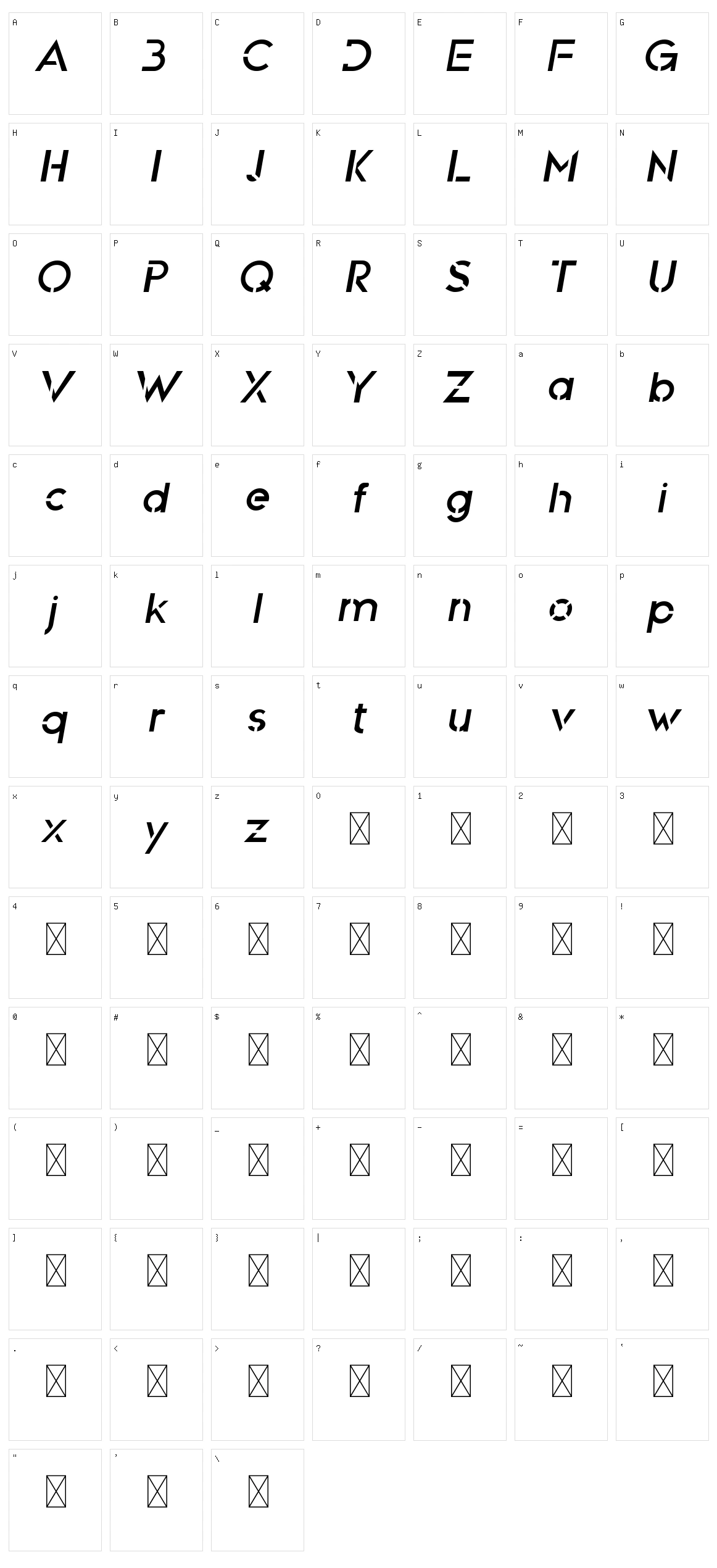 Myron Hector Character Set