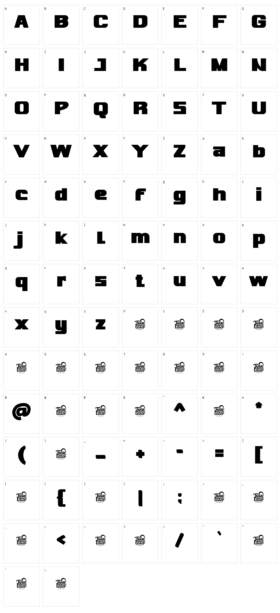Nadimo Character Set
