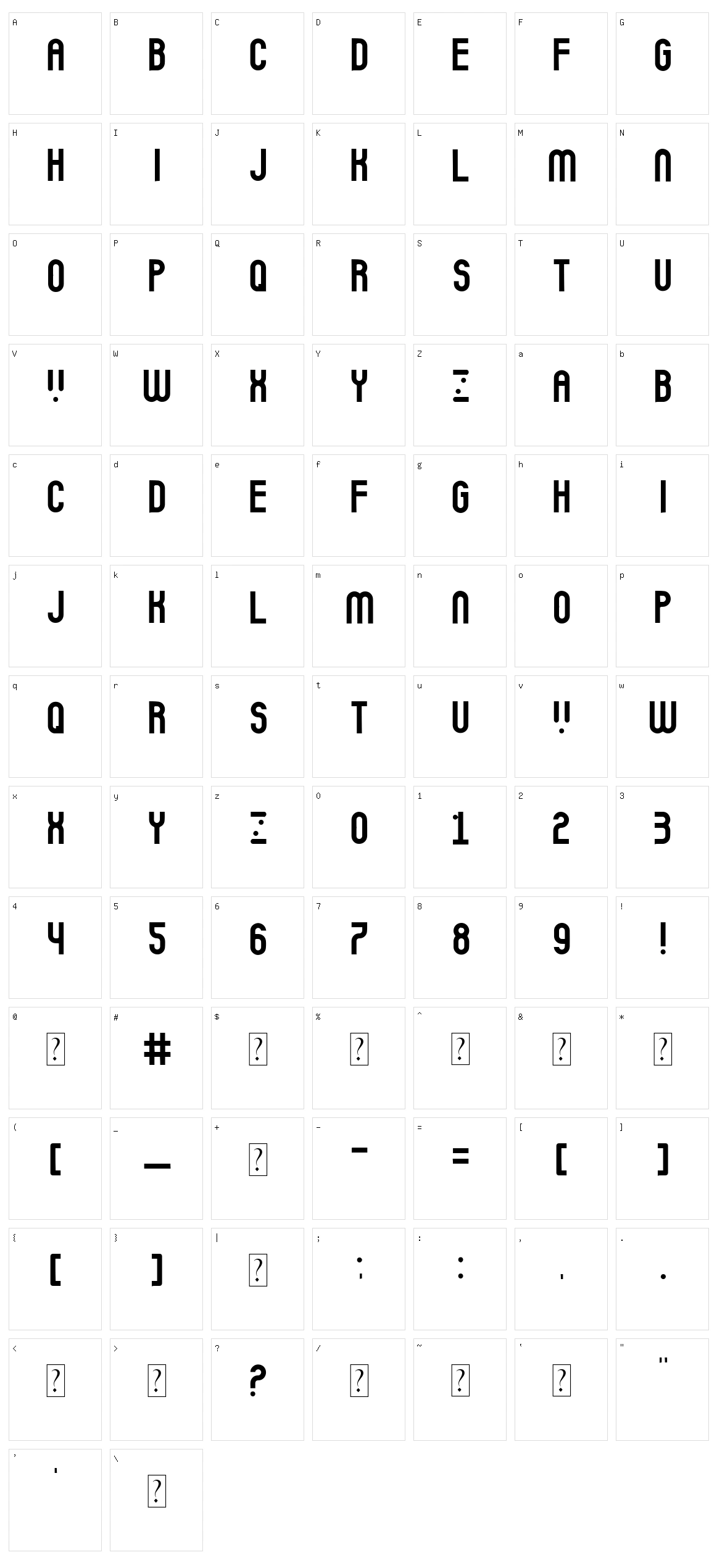 Nando Character Set