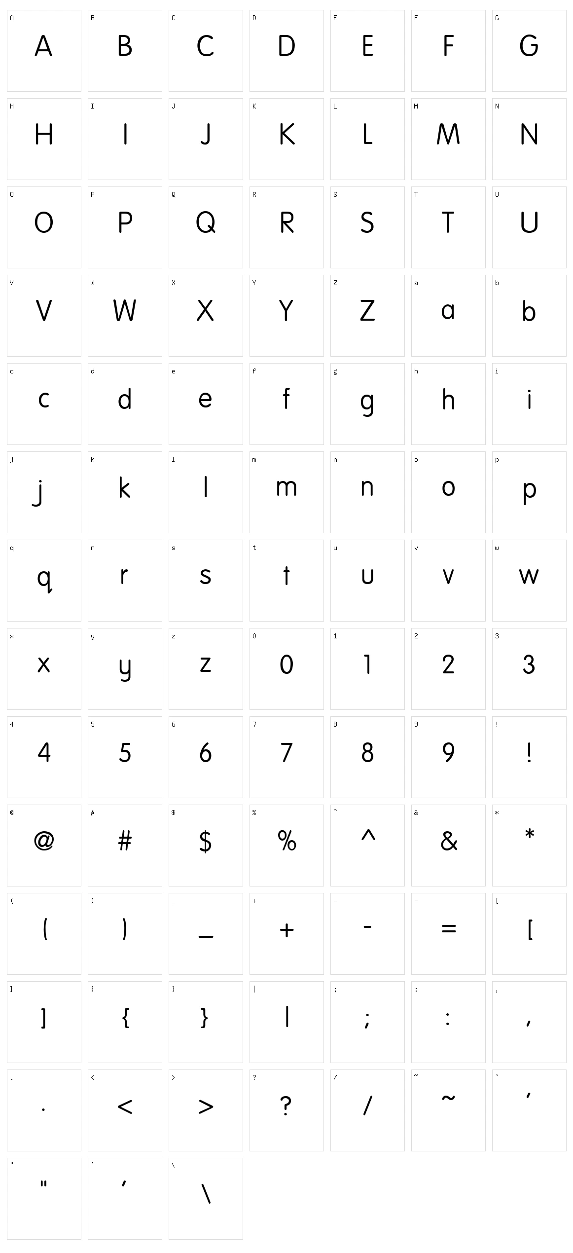 National First Character Set