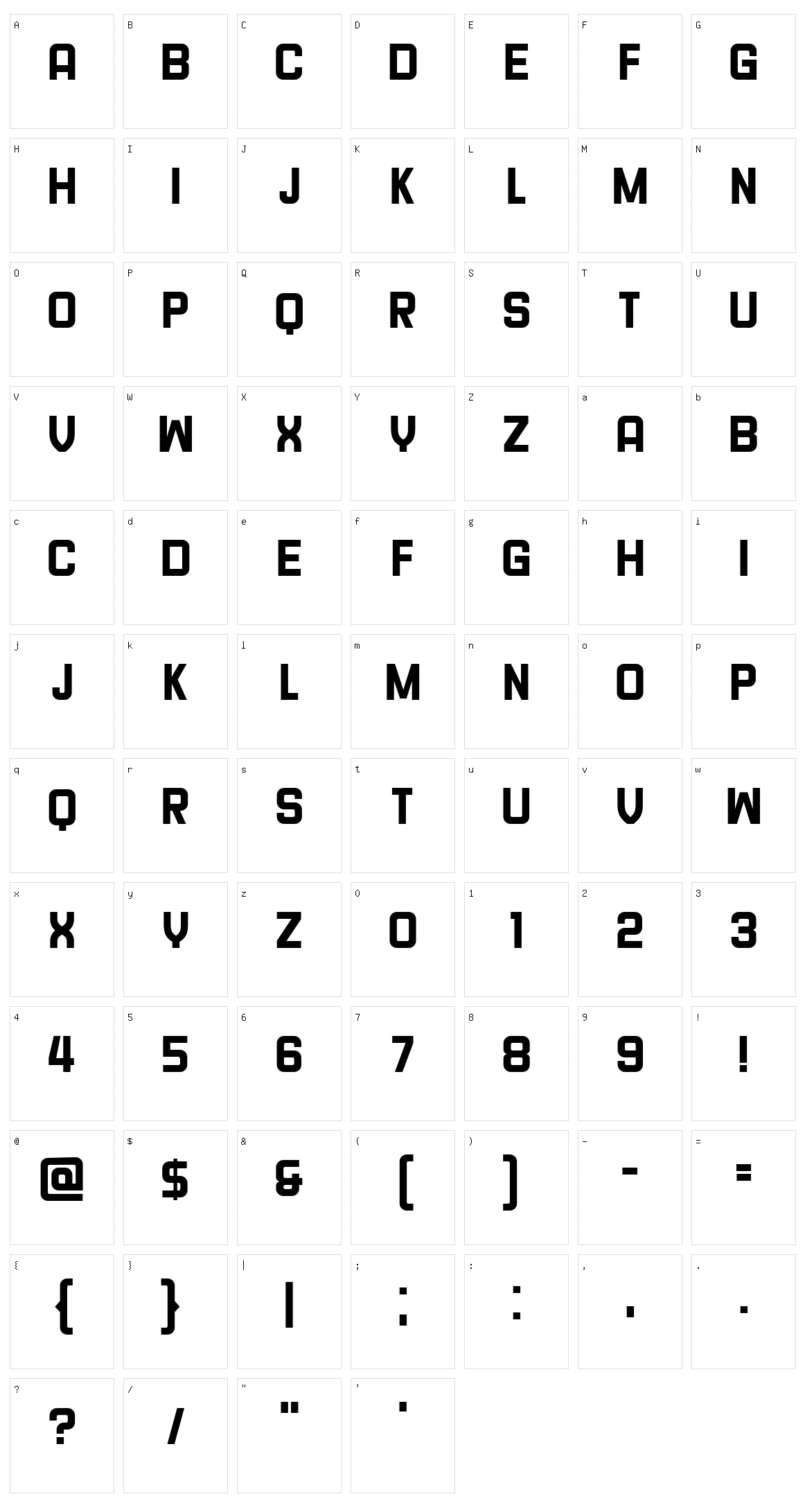 Navigator Character Set