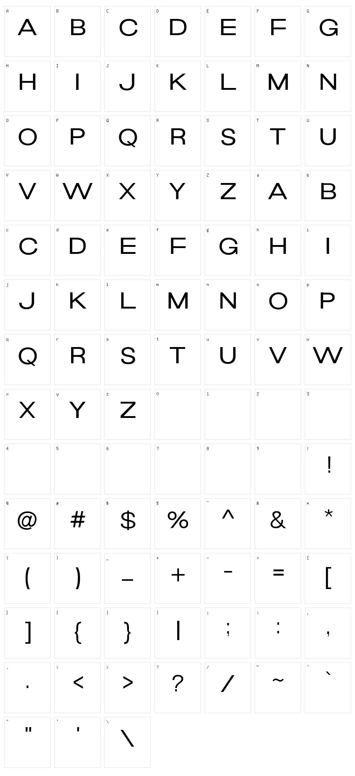 Naville Character Set