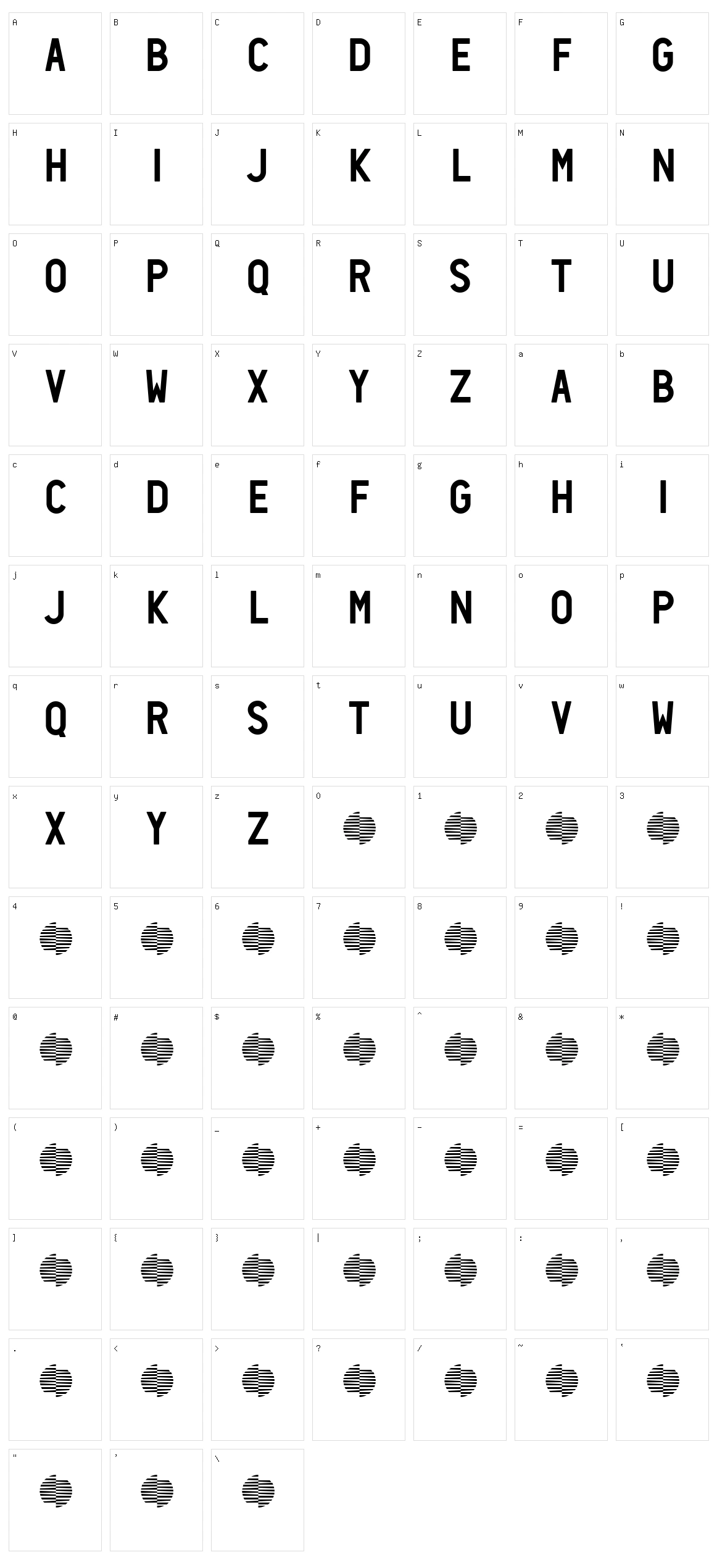 Neozoic Character Set