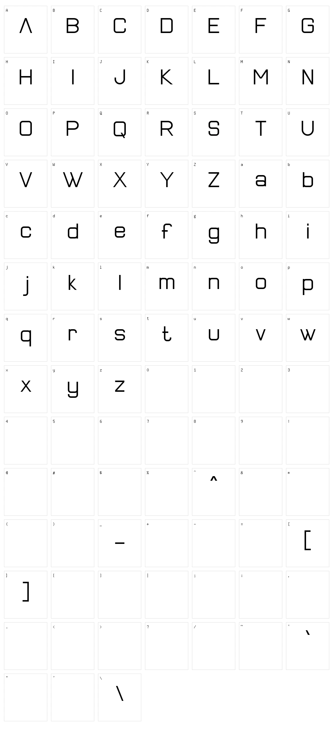 New Alenia Character Set