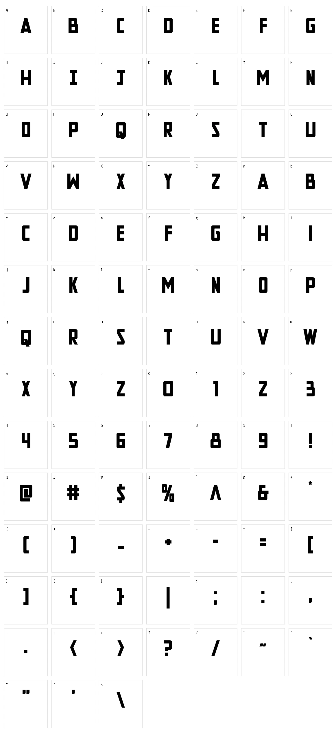 New Comic Title Character Set