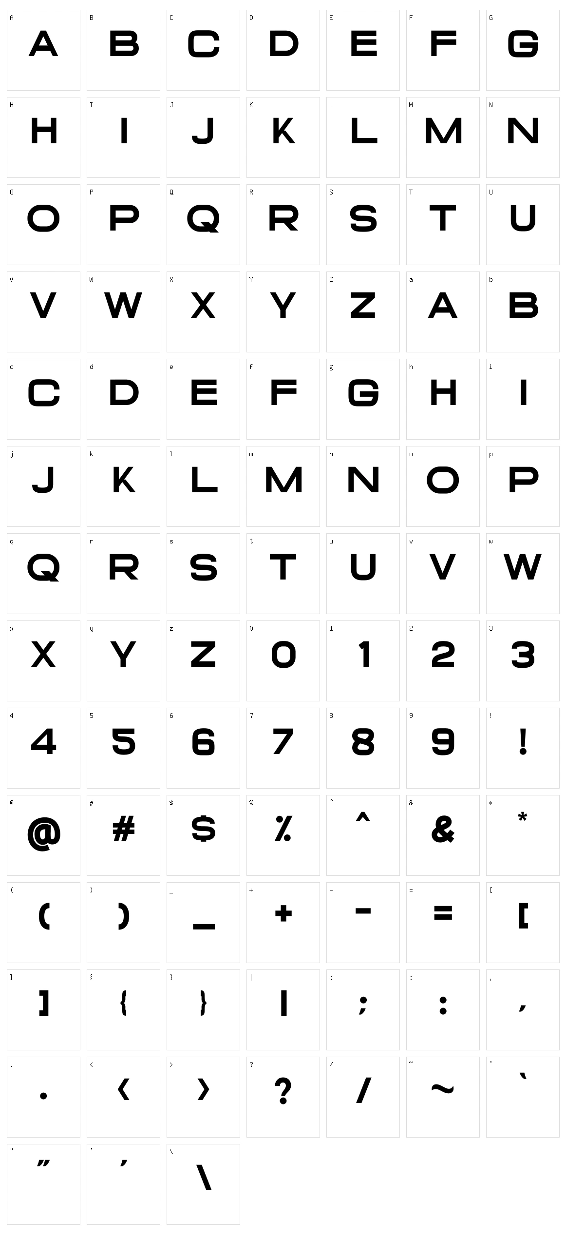 New Style Character Set
