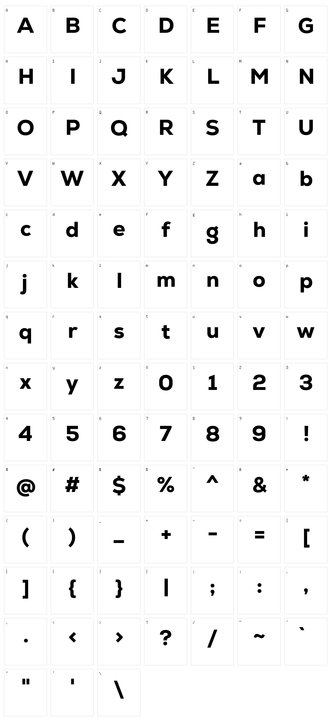 Nexa Character Set