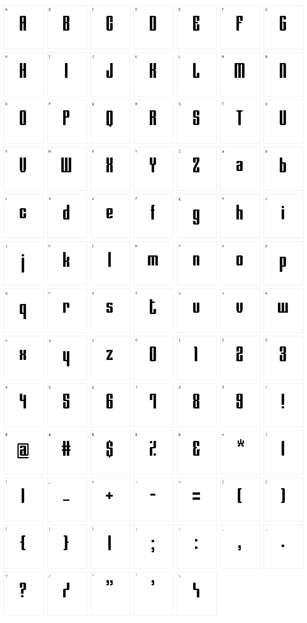 Night Train 382 Character Set