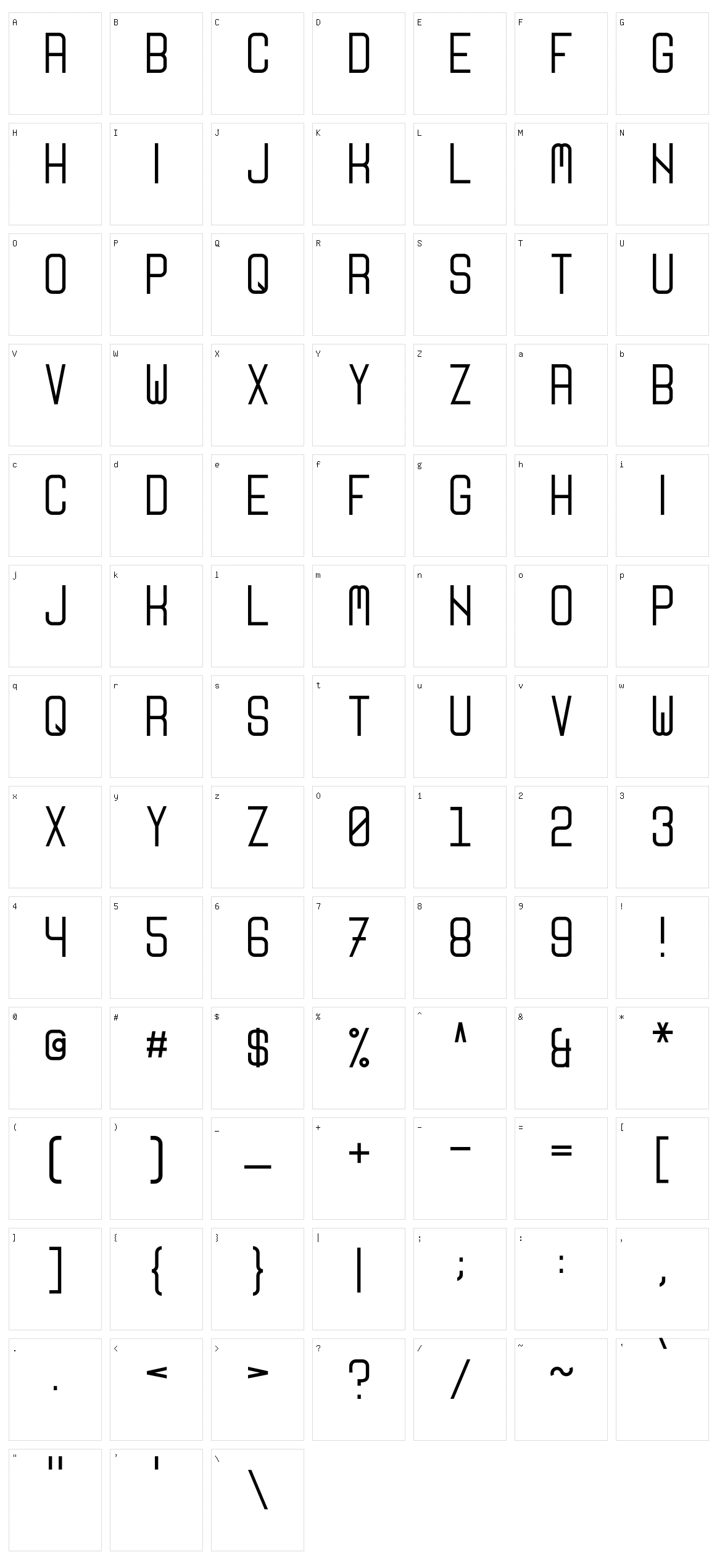 Nikoleta Character Set
