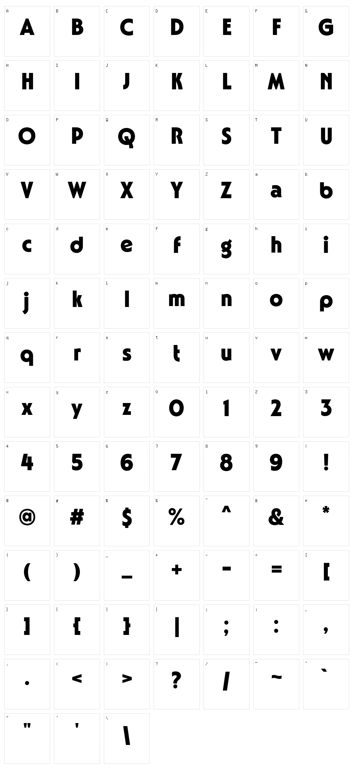 Noland Character Set