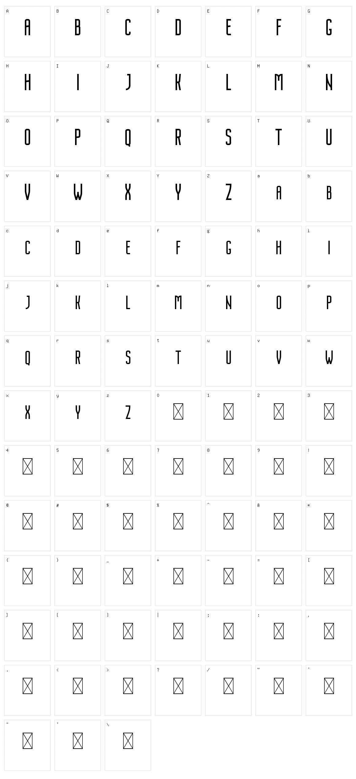 Nordin Character Set
