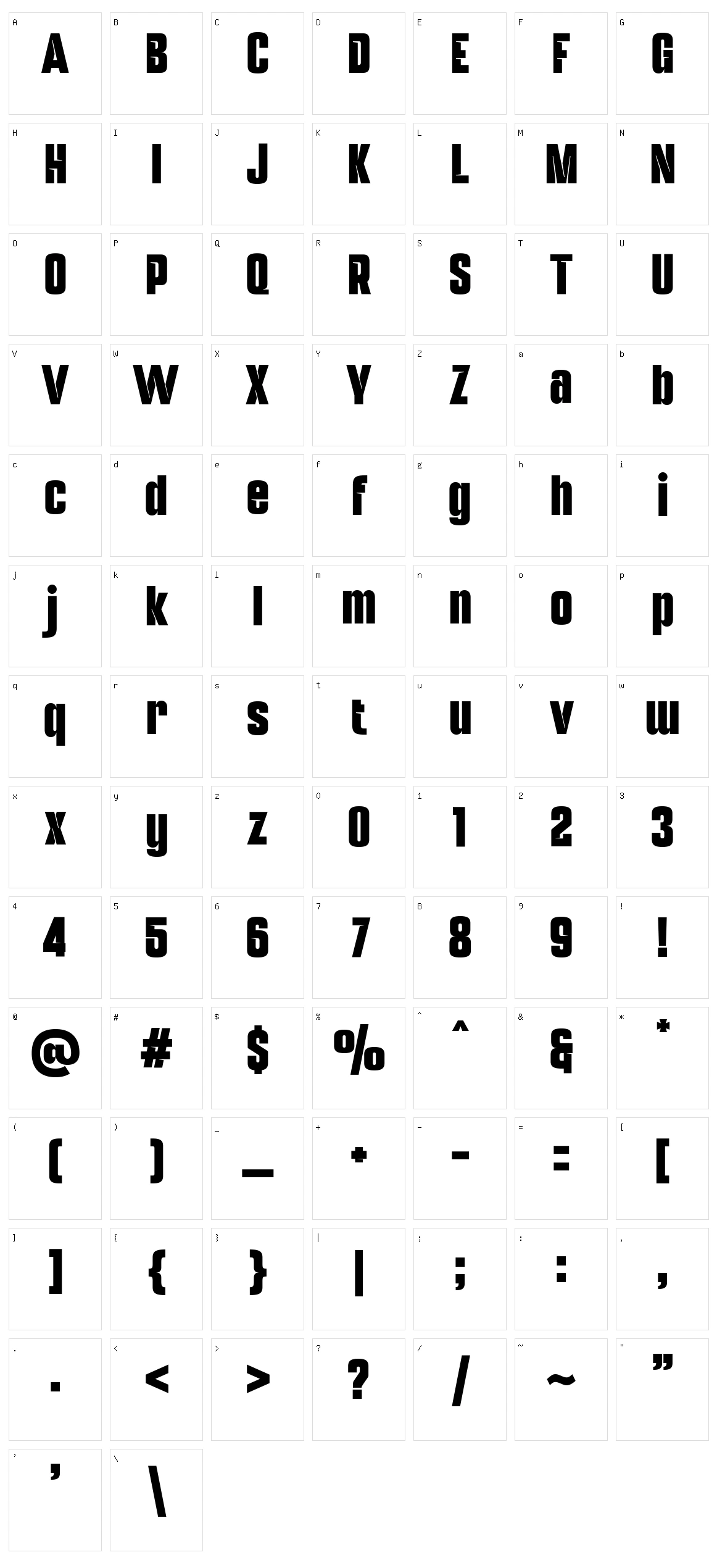 Nortune Character Set
