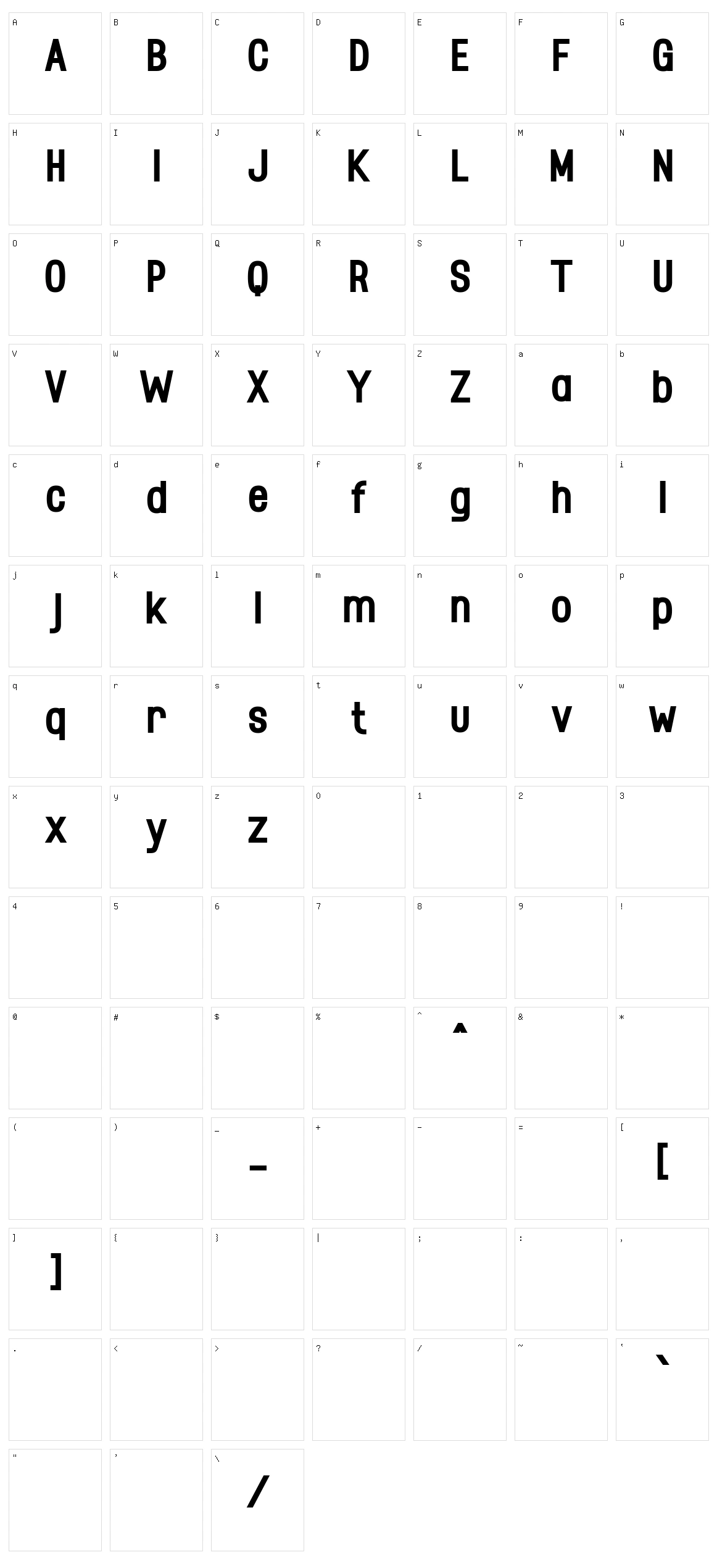 Novaesium Character Set