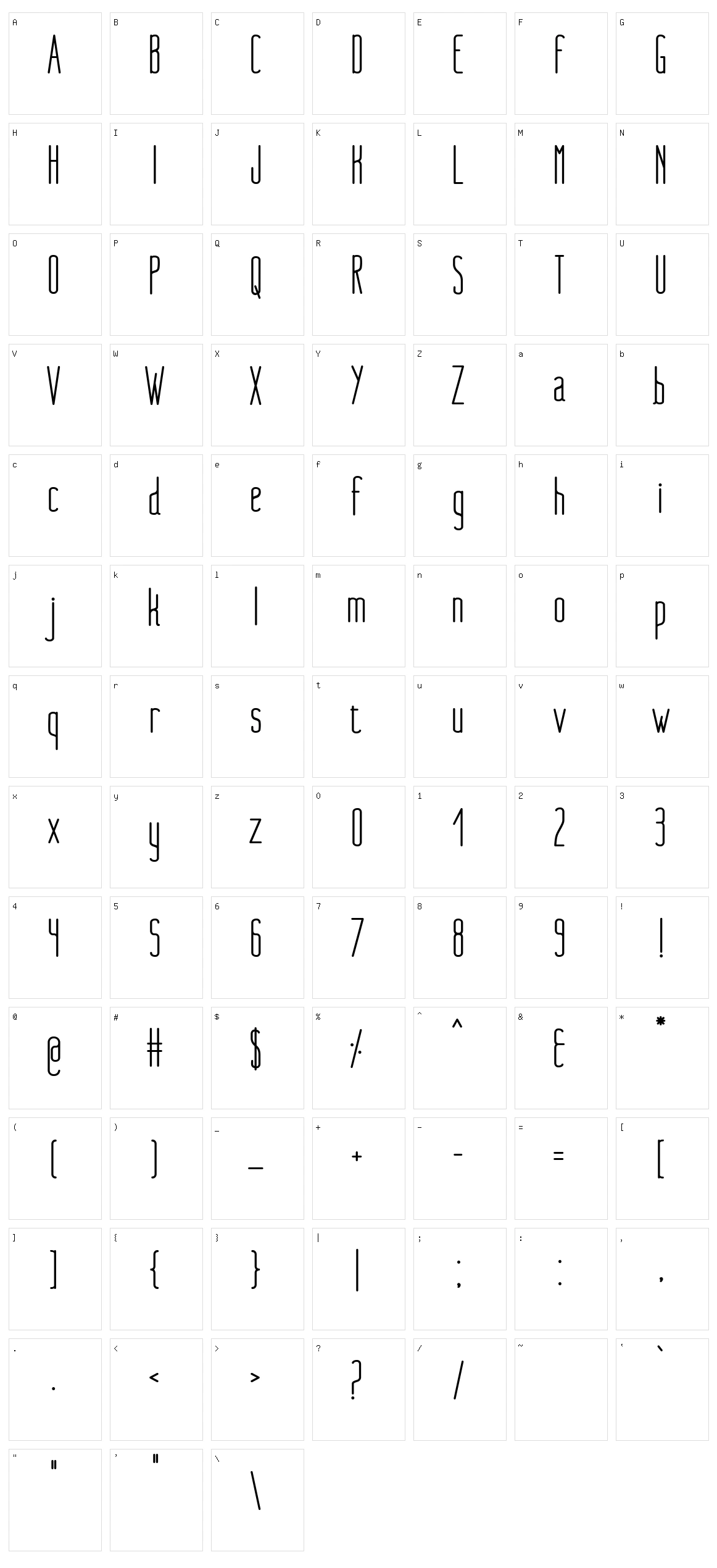 Nue Character Set