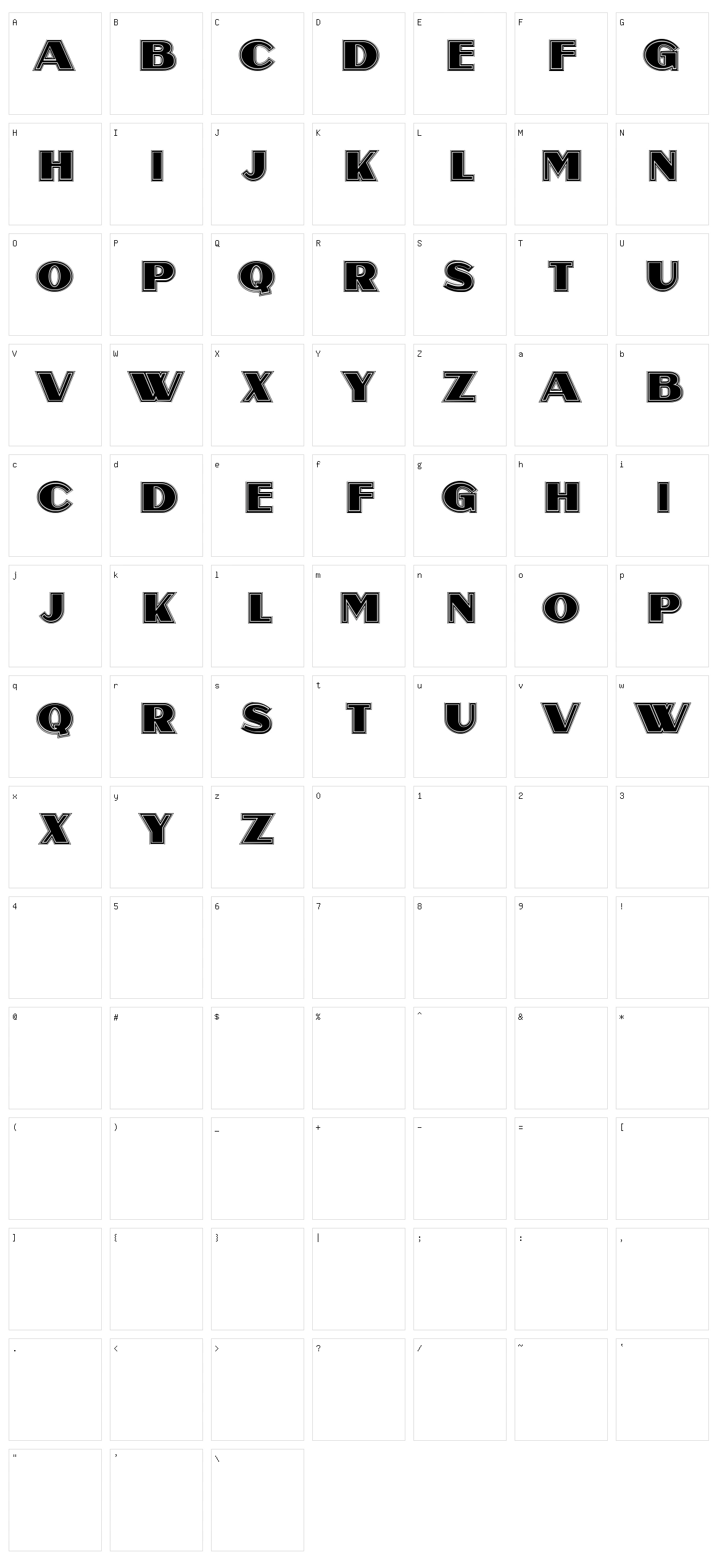 Odense College Character Set