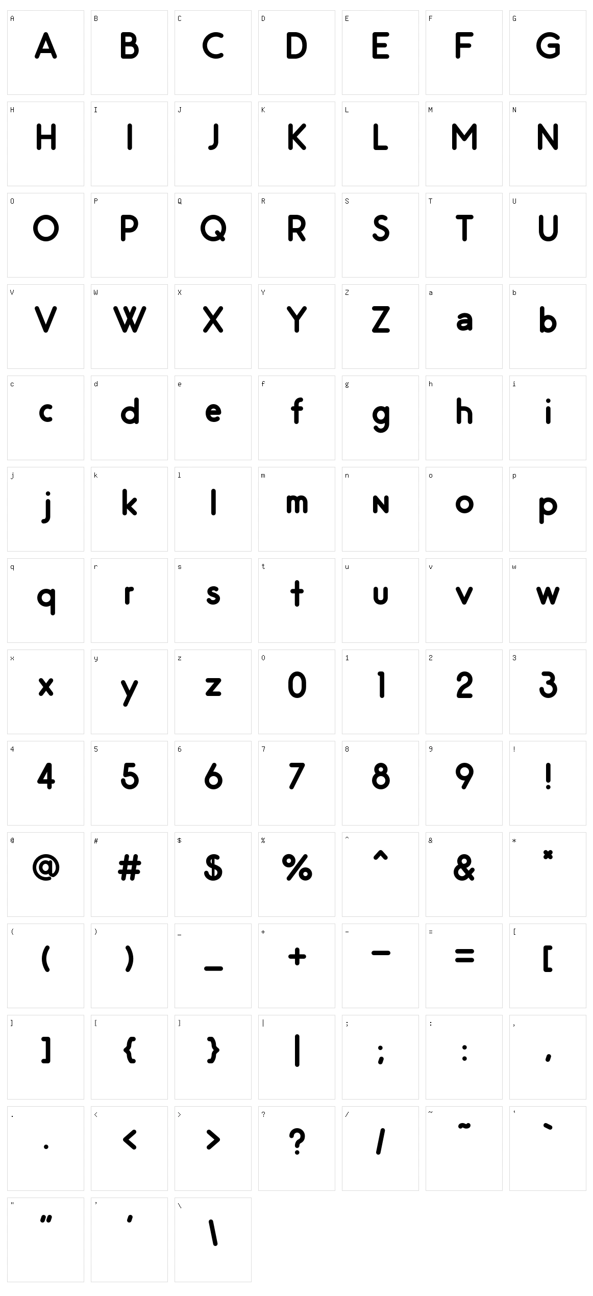 Odin Rounded Character Set