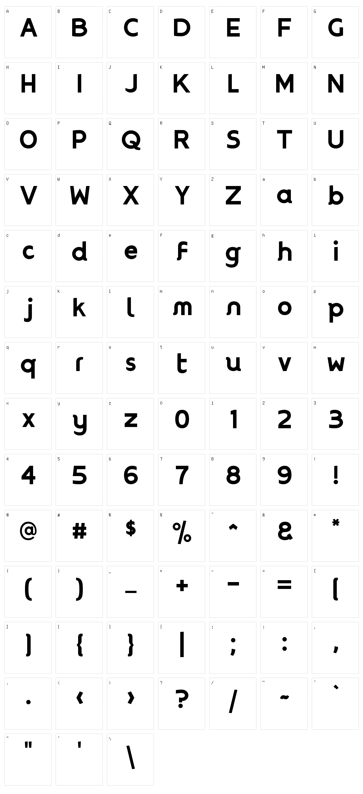 Oliciy Character Set