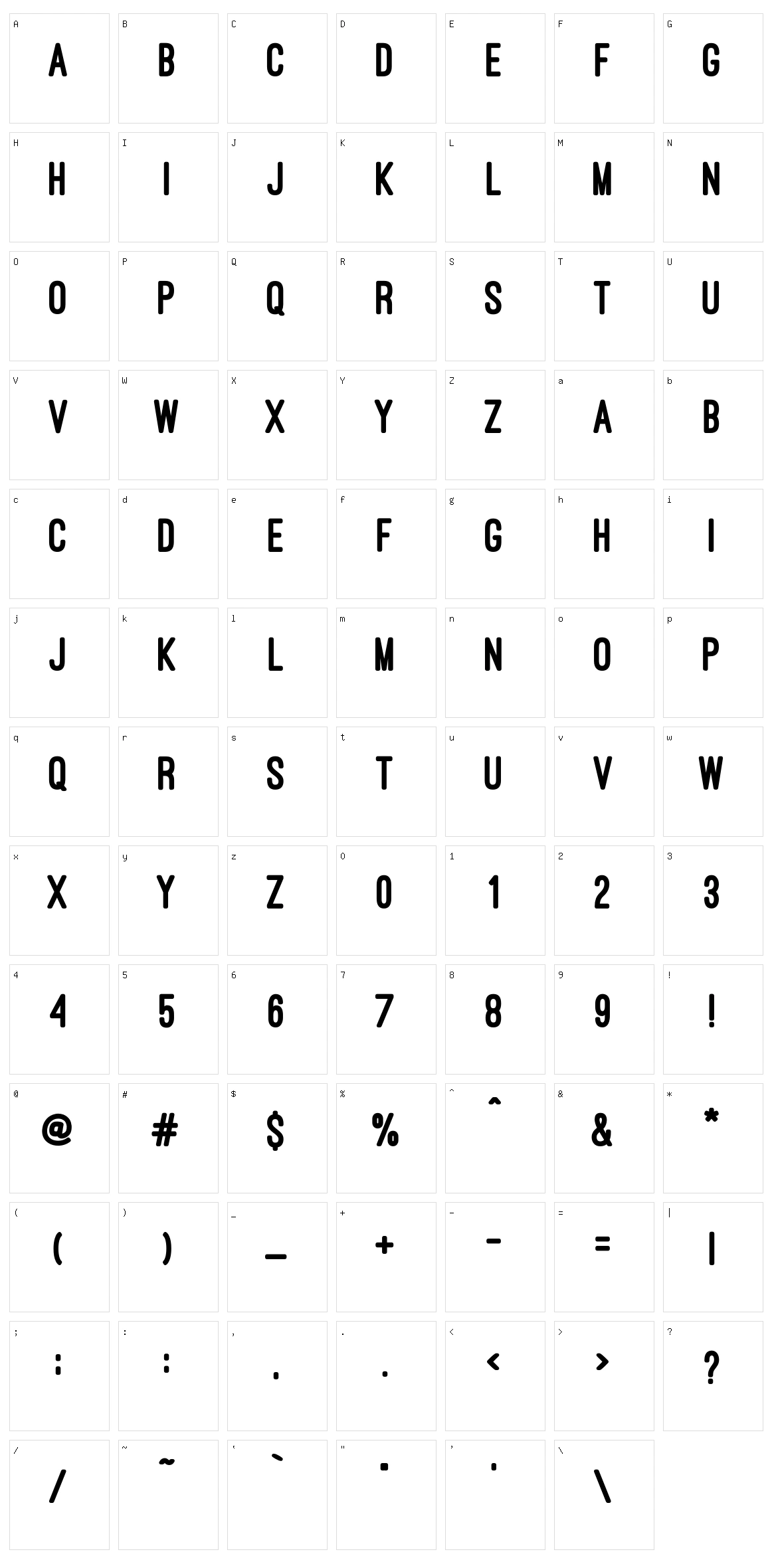 Ostrich Sans Heavy Character Set