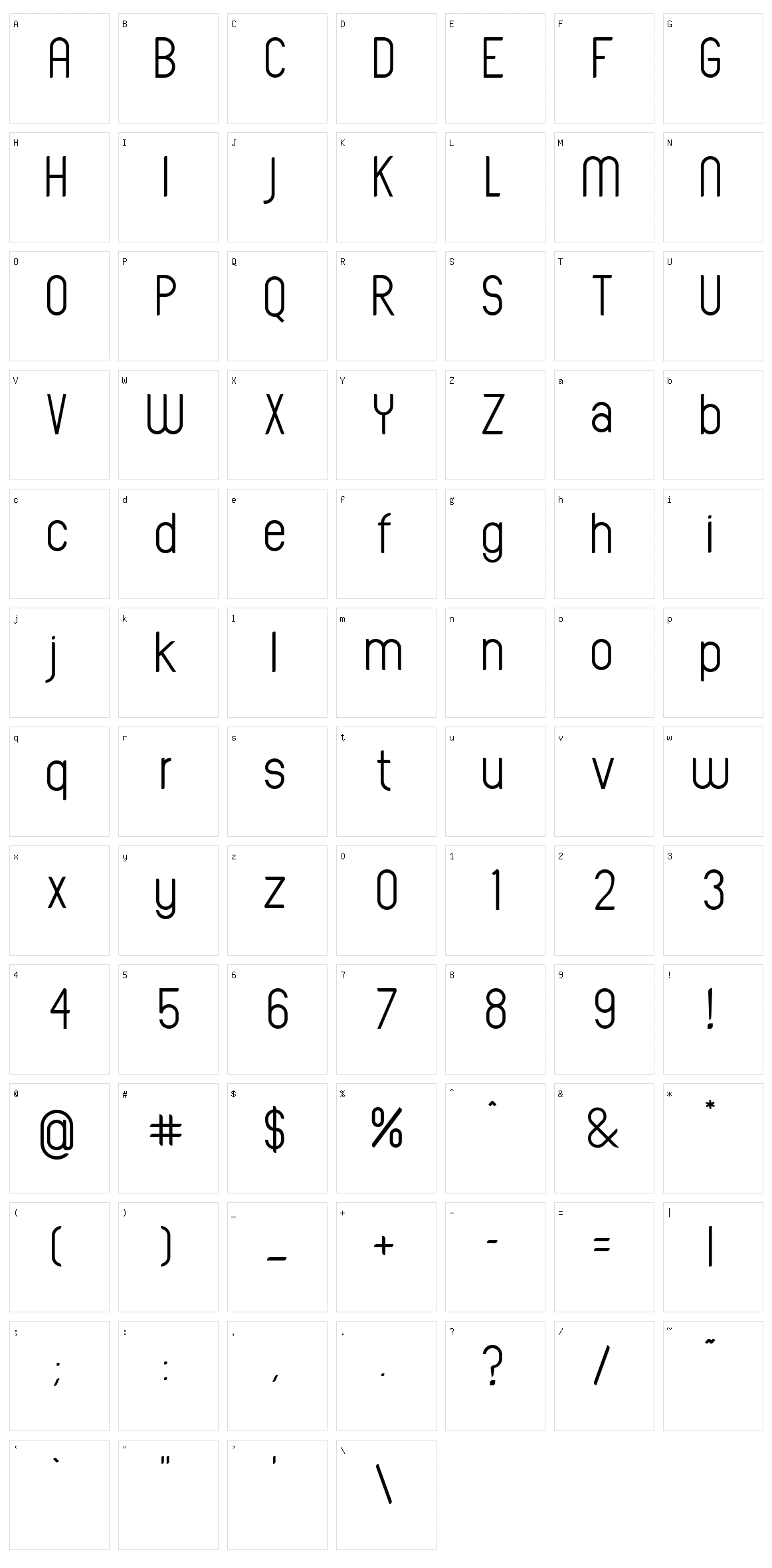 Oval Track Character Set
